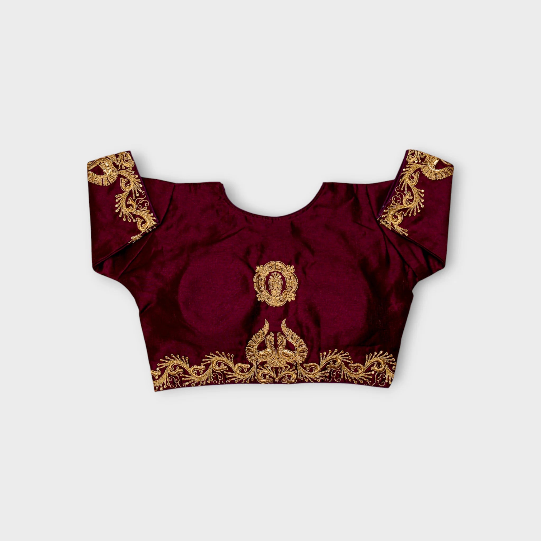 Peacock Design Cosmos Silk Readymade Blouse