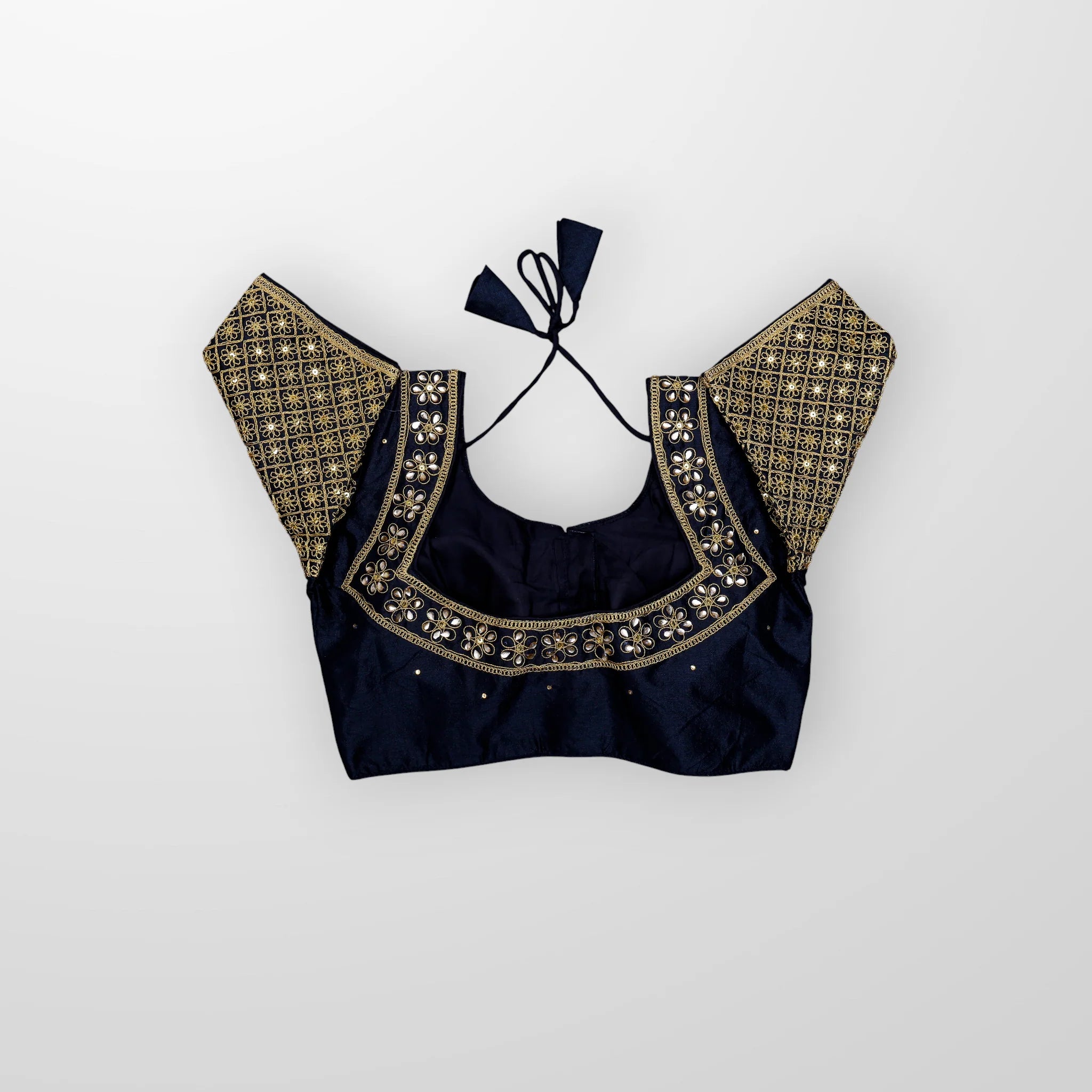 Silk Round Neck Readymade Blouse