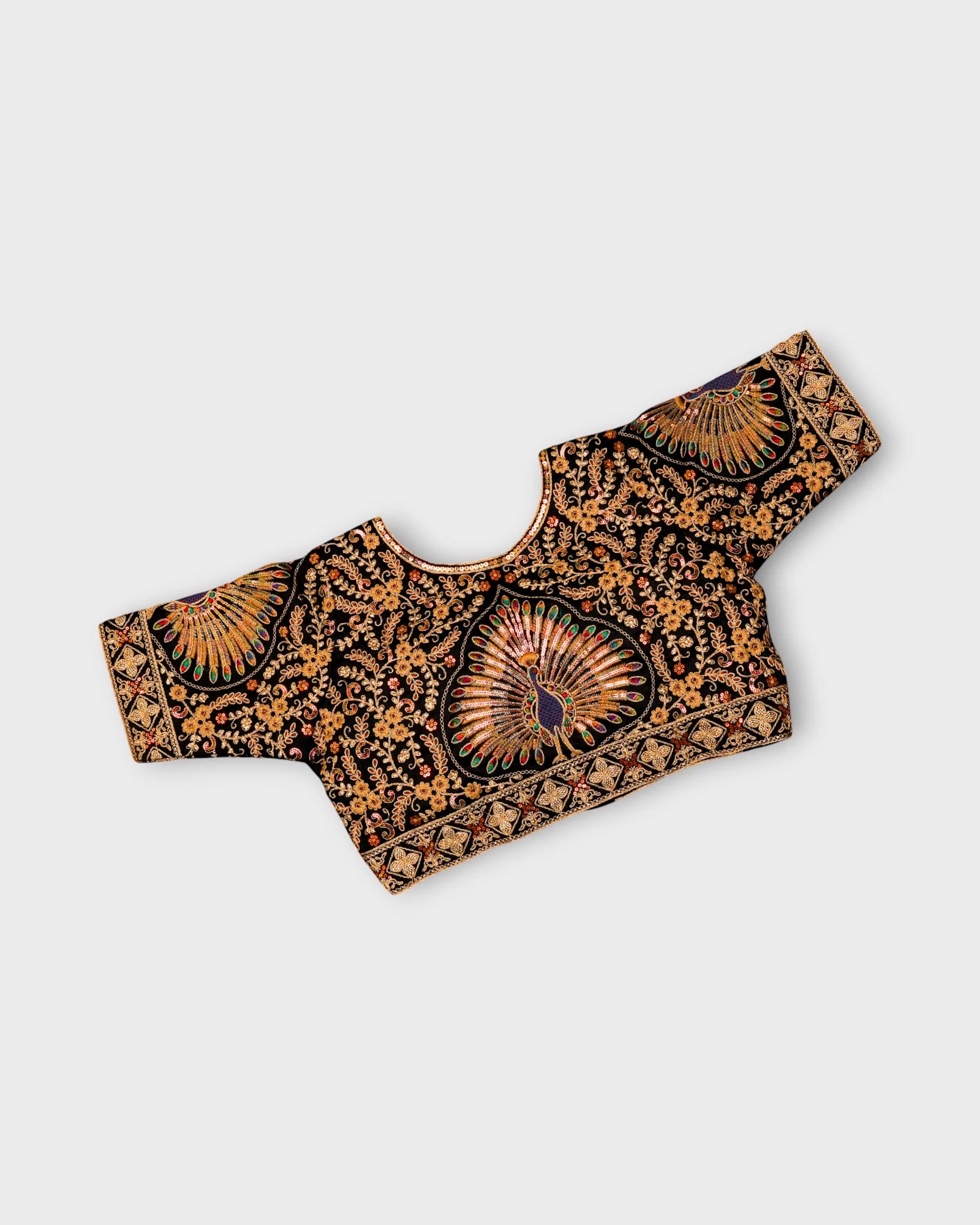 Silk Modern Cutout Readymade Blouse