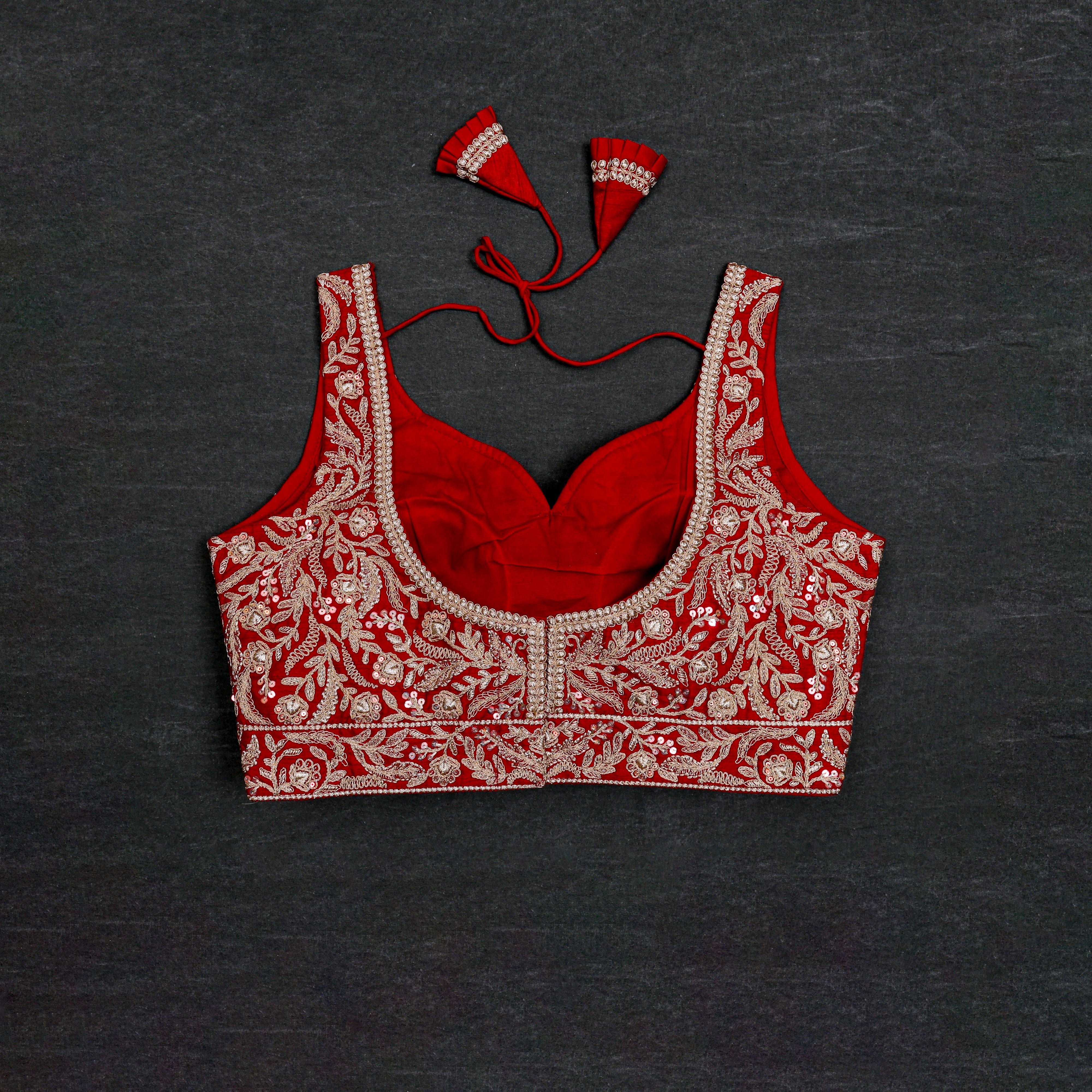 Silk Tailored Blouse With Detailed Design