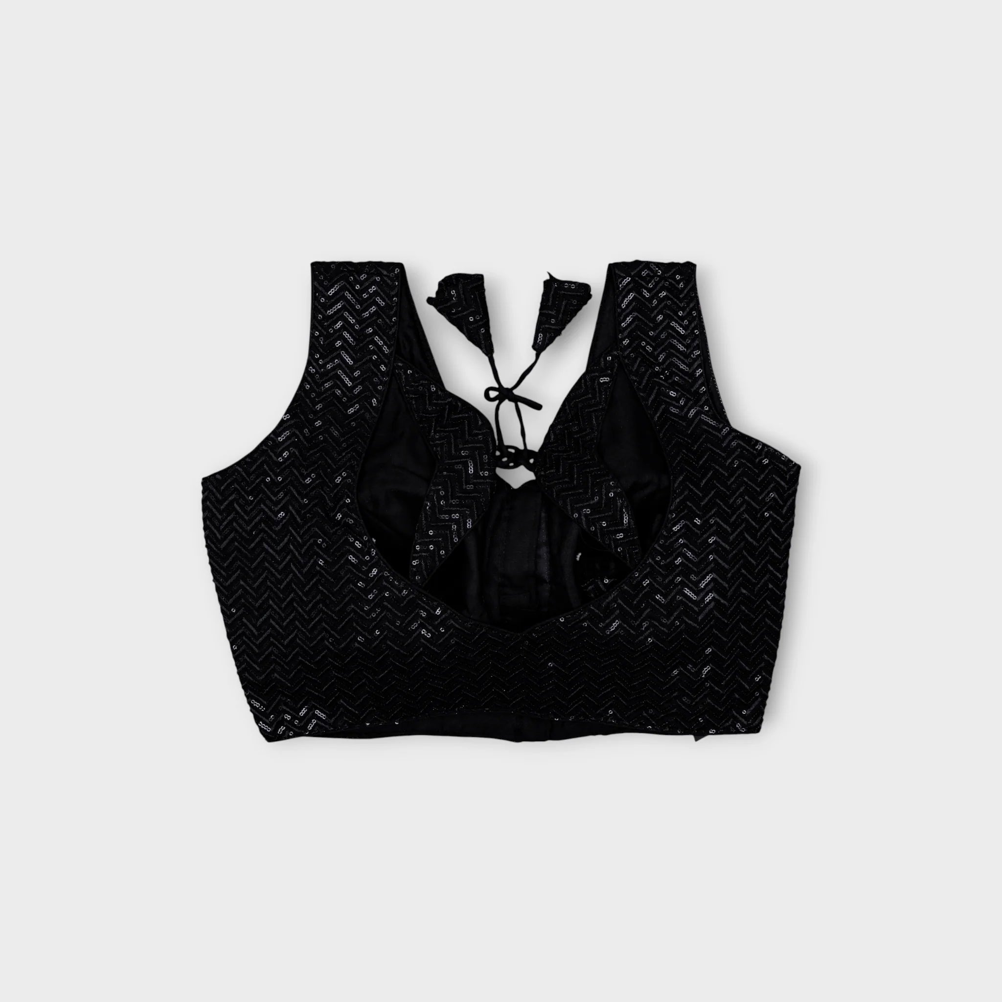 Georgette V Neck Cutout Readymade Blouse