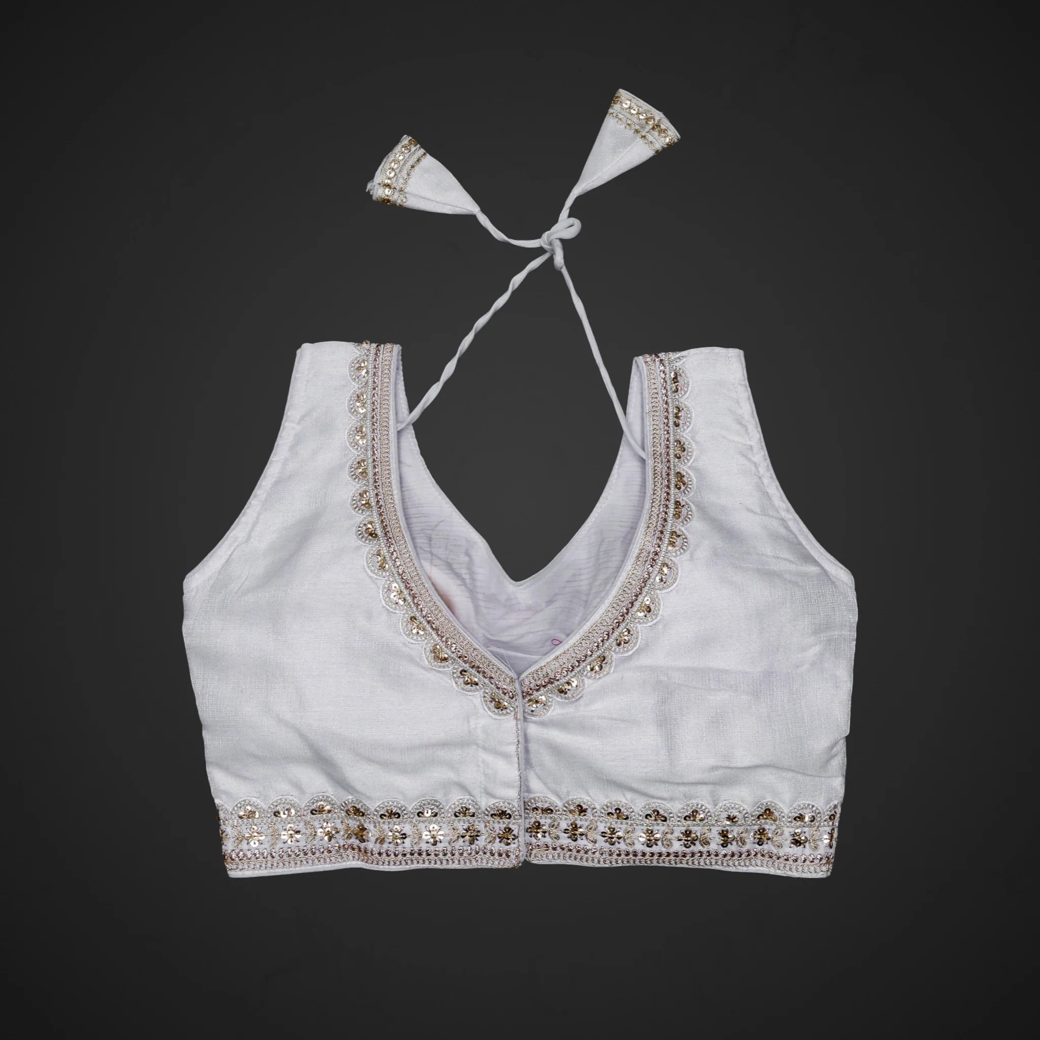 Phantom Silk V Neck Readymade Blouse