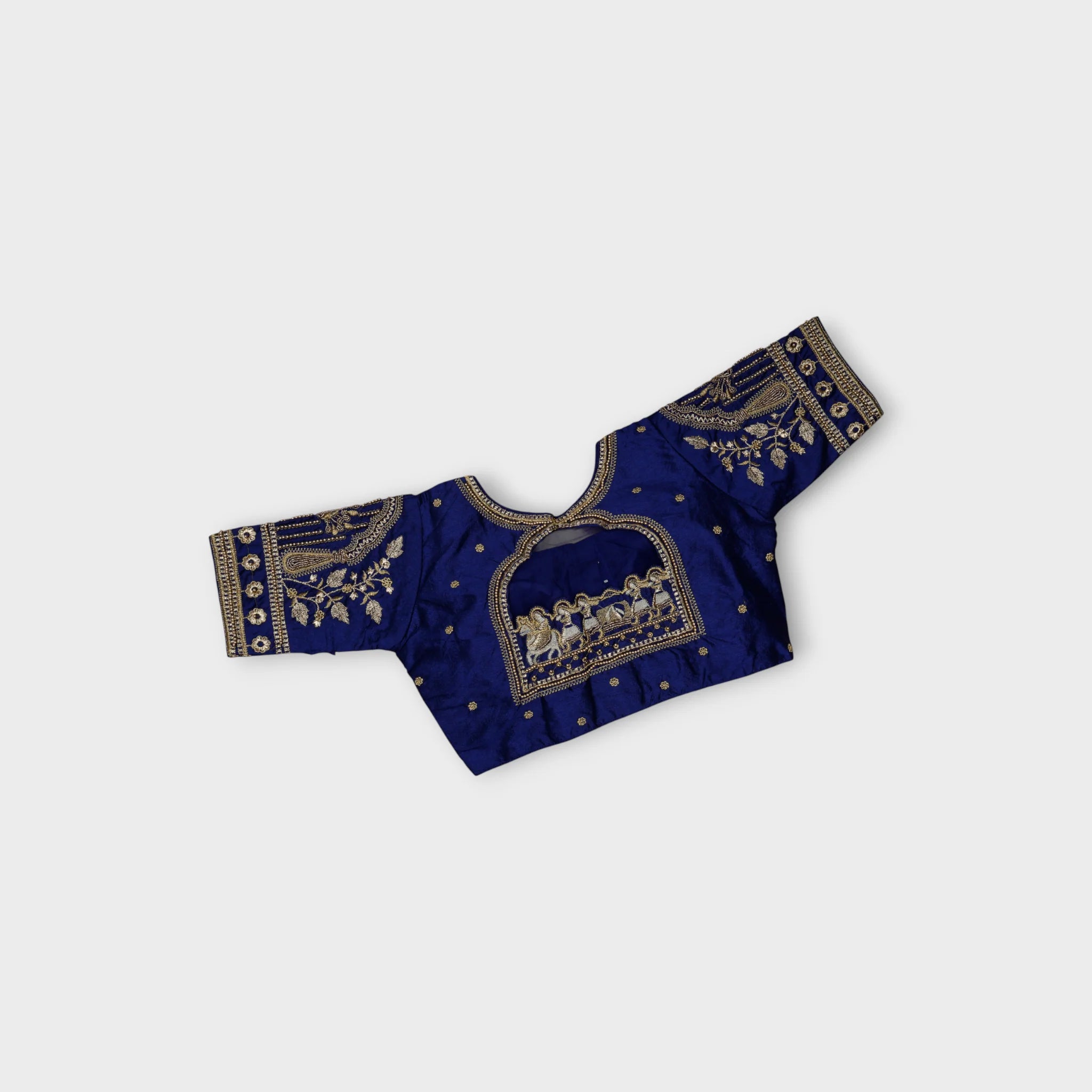 Silk Cutout Embroidered Readymade Blouse