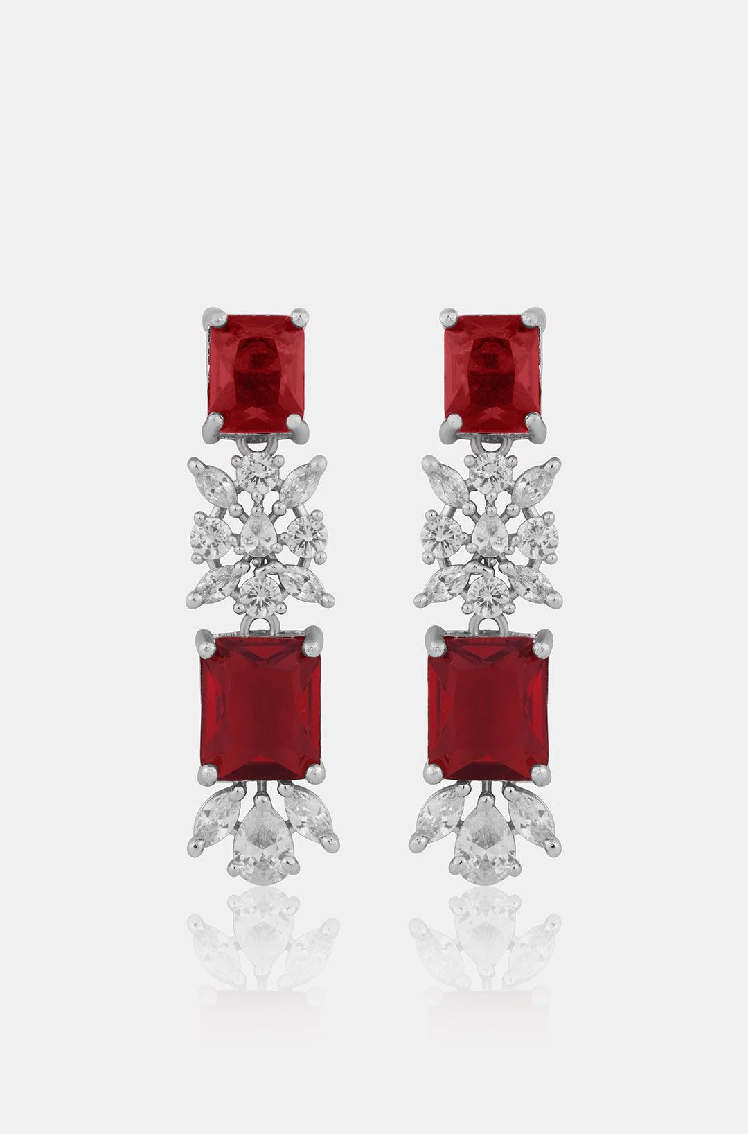 Ruby Elegance Diamond Necklace Set - Dyulokha