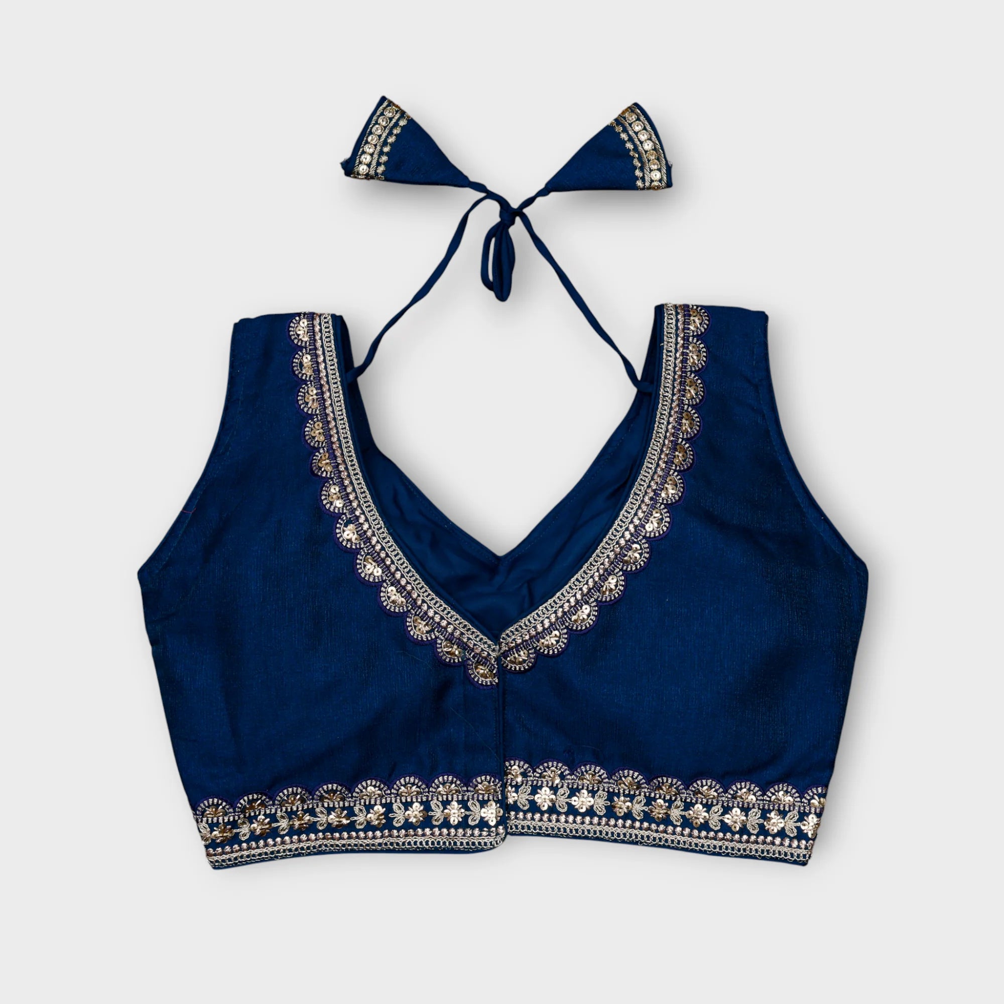 Phantom Silk V Neck Readymade Blouse