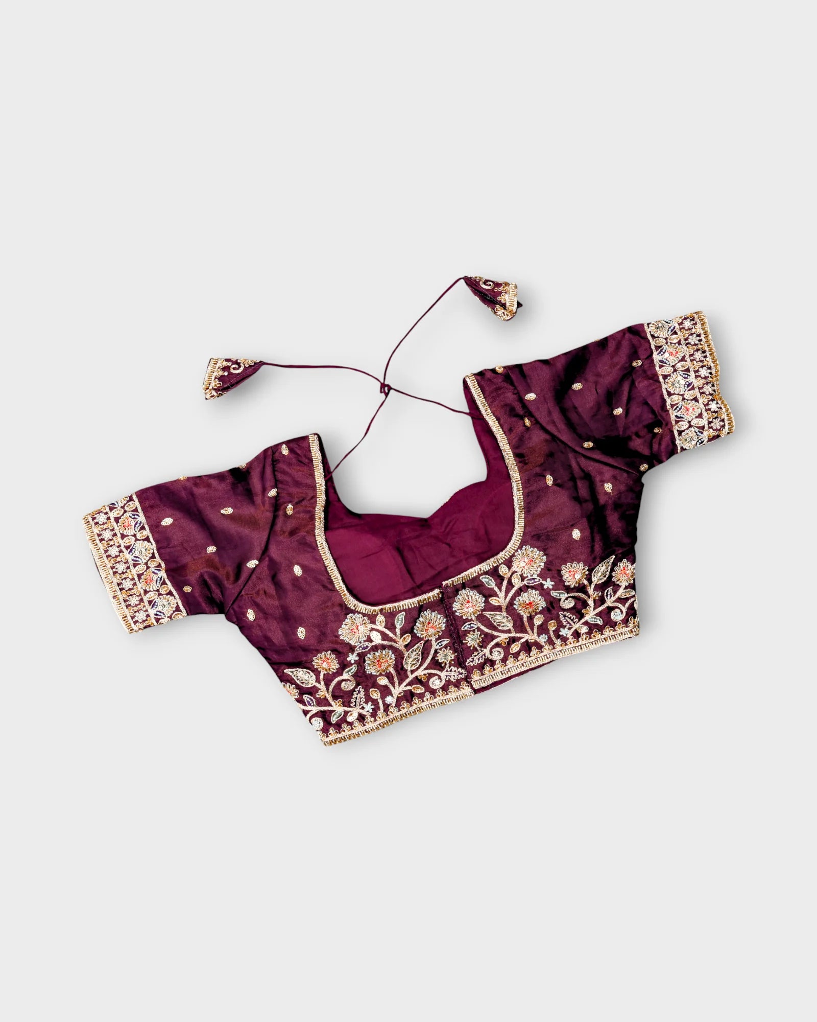 Cosmos Silk Sweetheart Neck Readymade Blouse