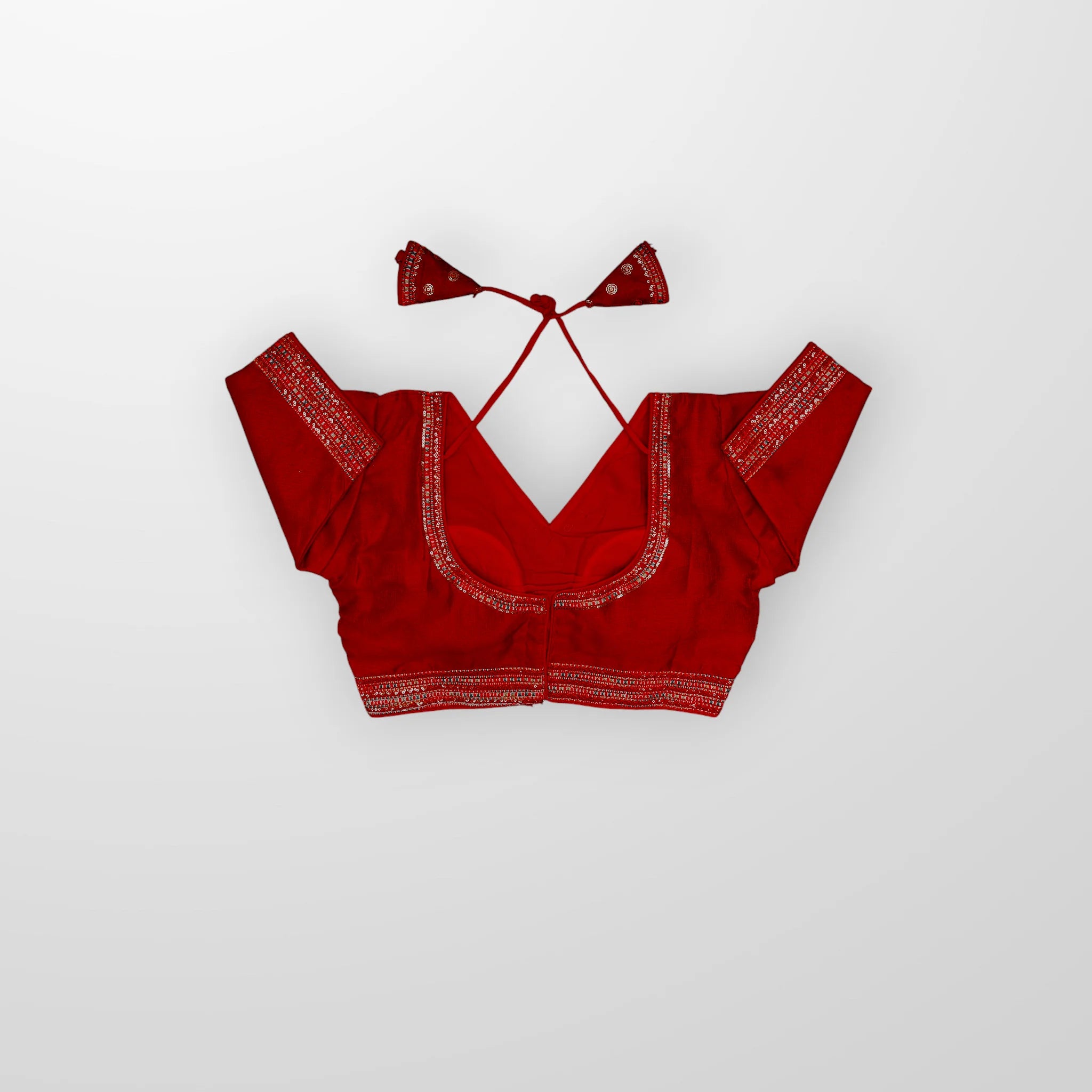 Phantom Silk Readymade V Neck Blouse