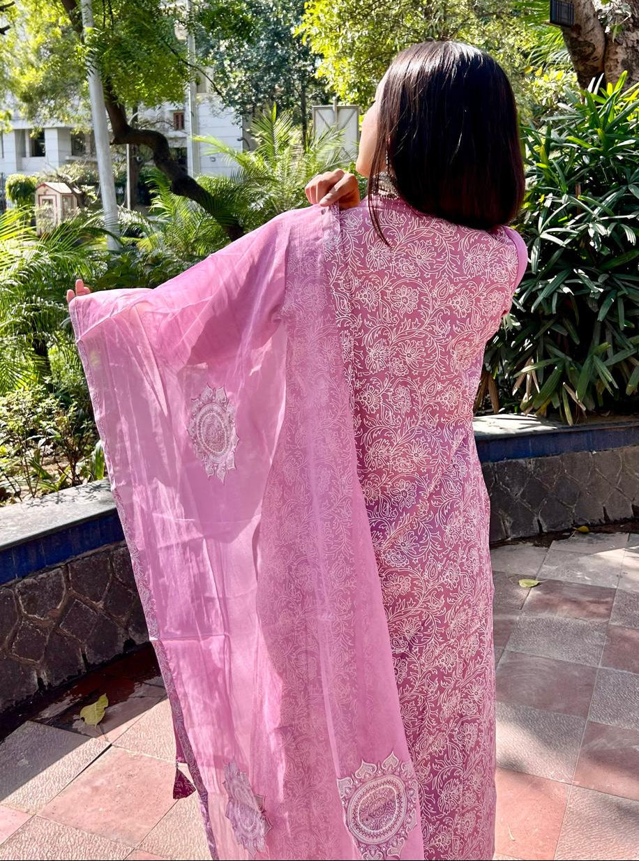 Mandala Print Cotton Kurta Set
