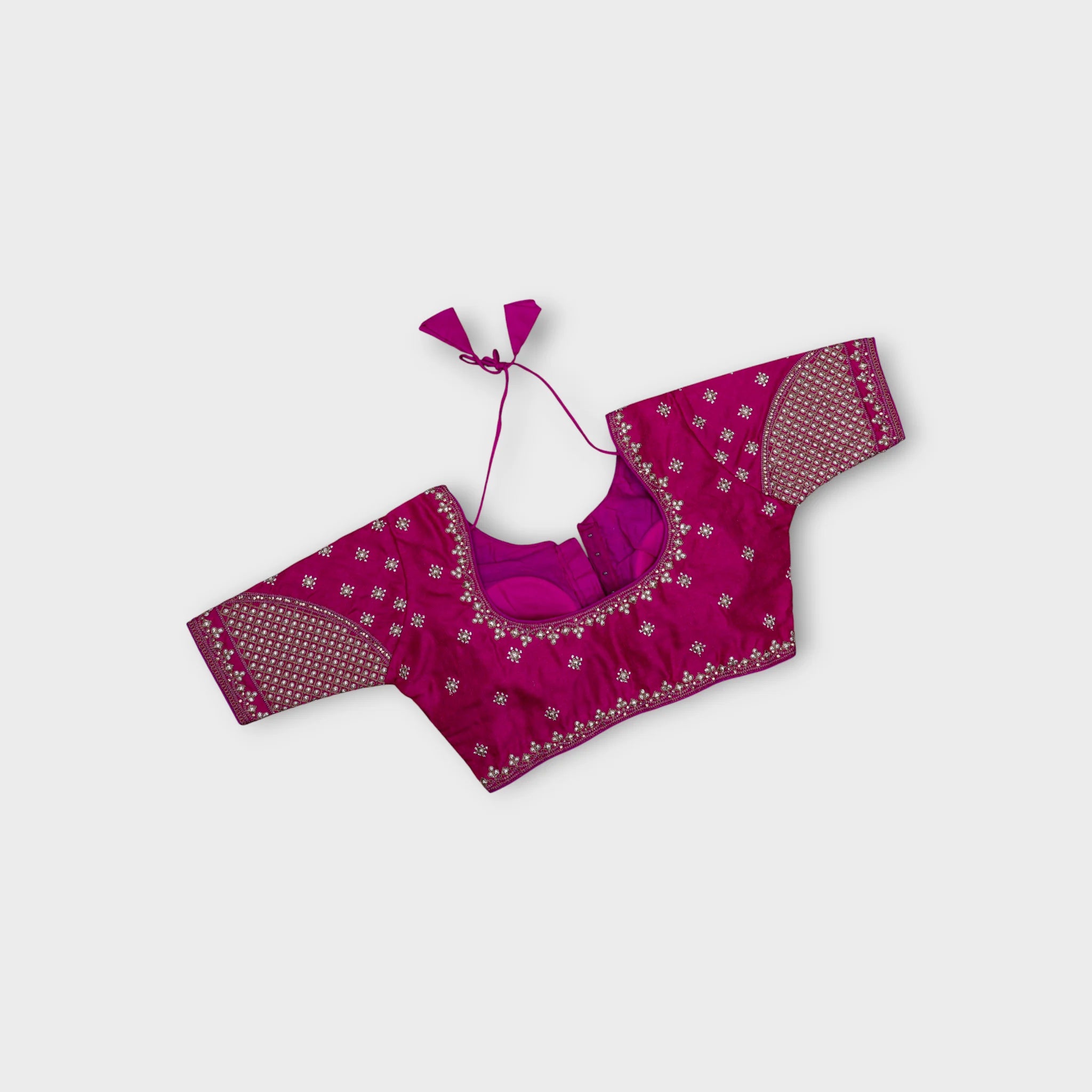 Phantom Silk Cutout Readymade Blouse