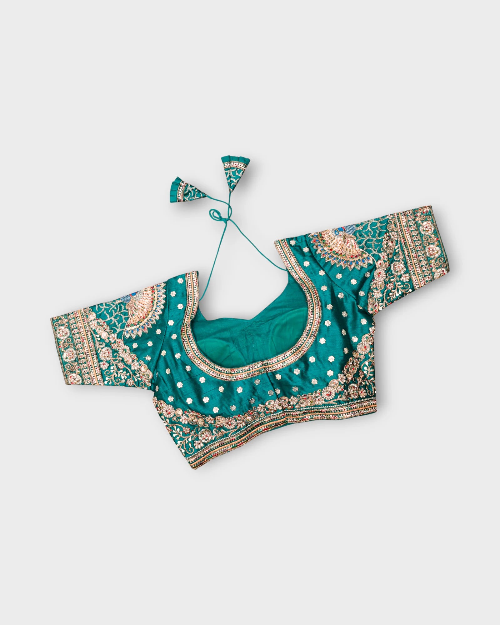Silk V Neck Readymade Blouse
