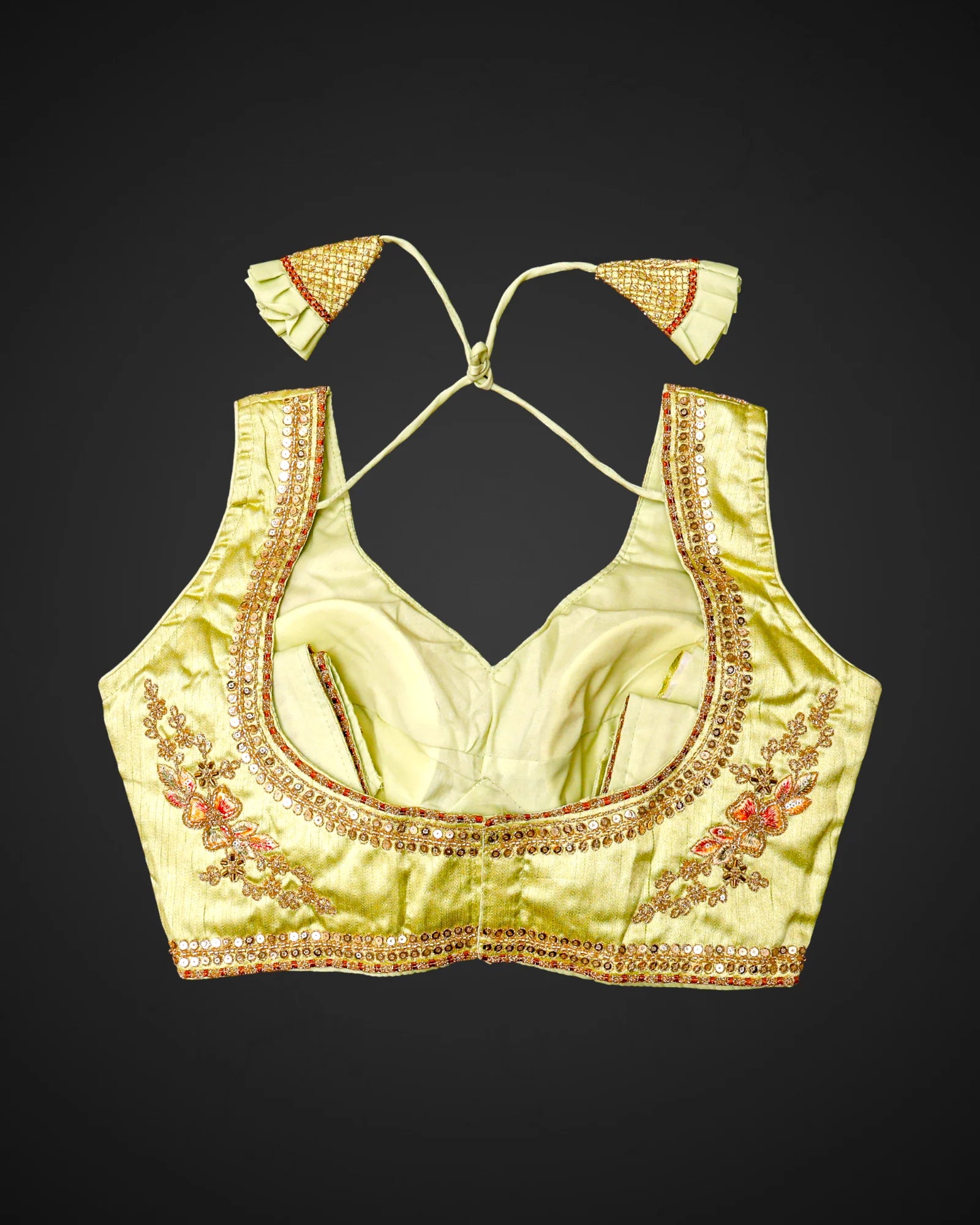 Italian Silk Embroidered Readymade Blouse
