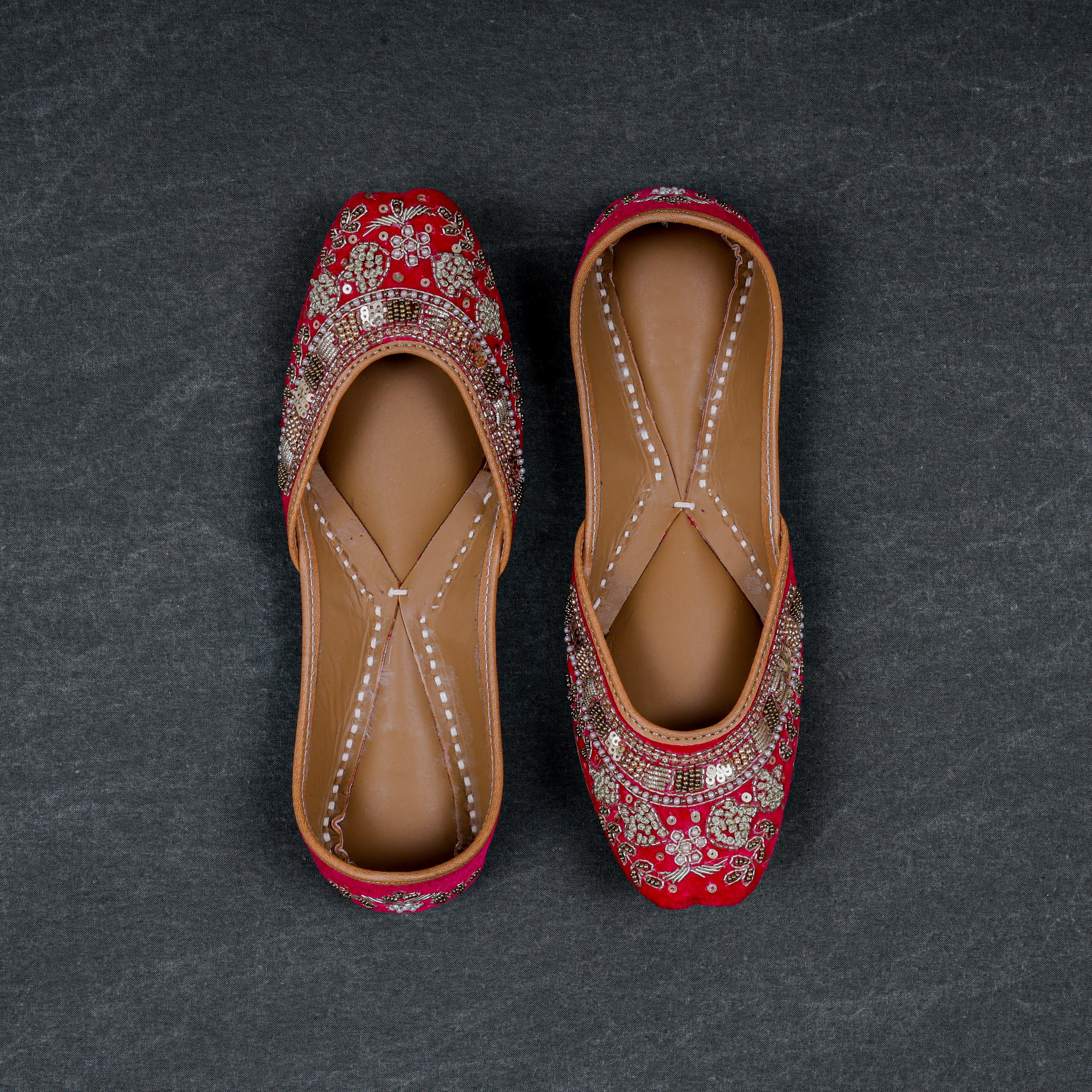 Rani Pink Velvet Fusion Jutti