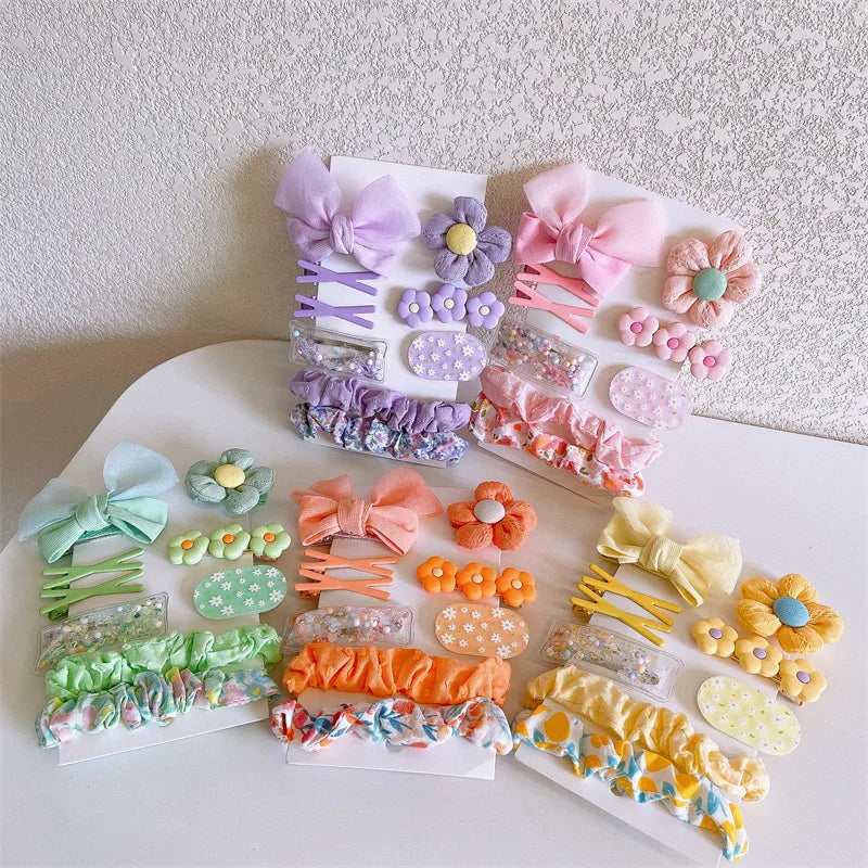 Pink Flower Bow Hair Clip for Kids