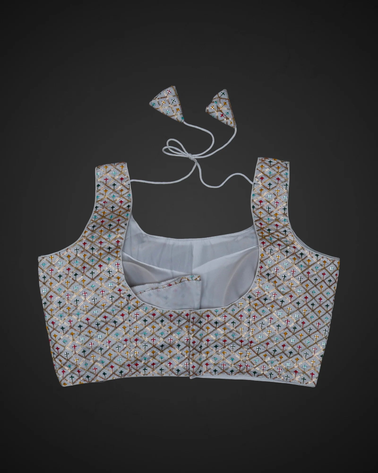 Raw Silk Square Neck Readymade Blouse
