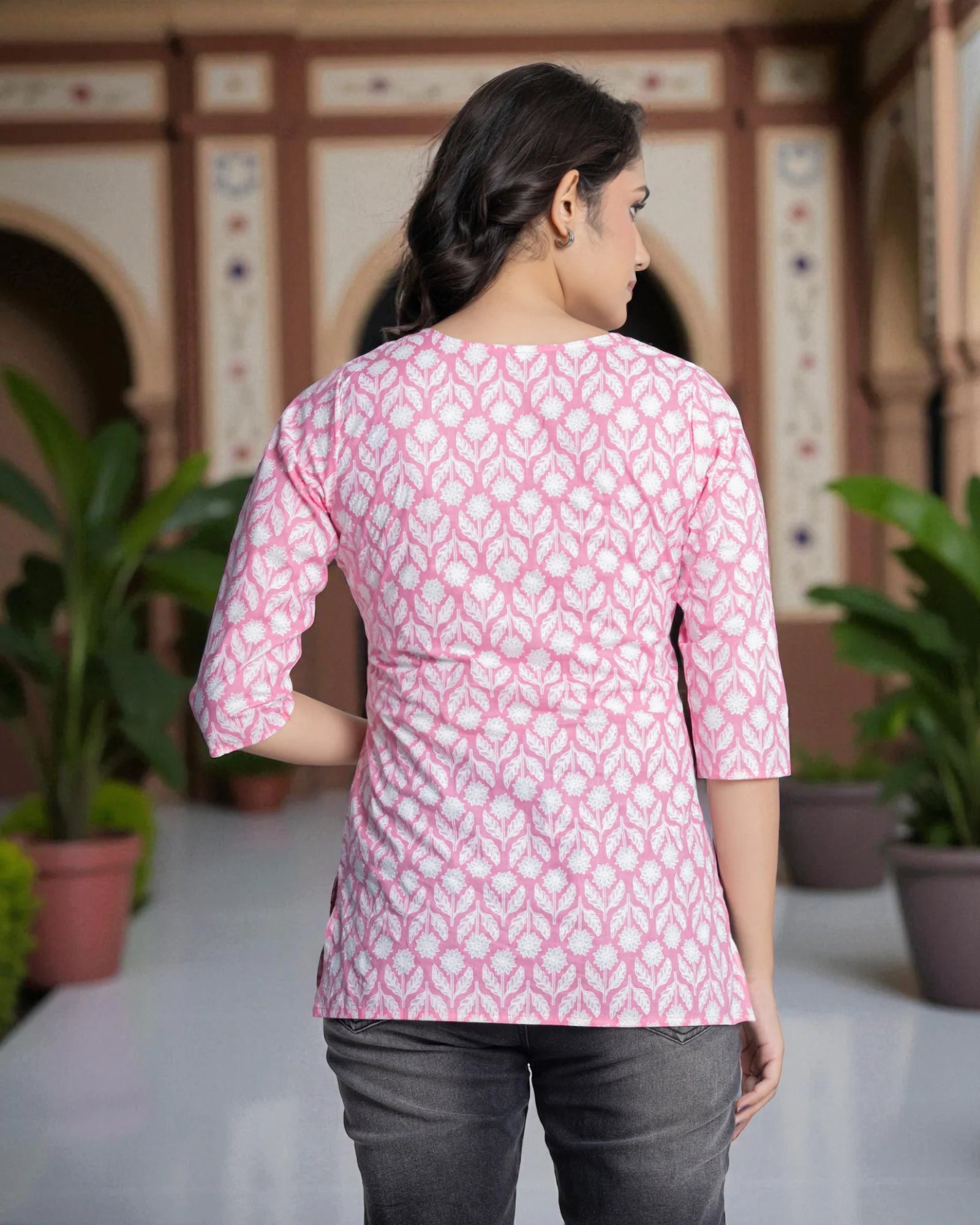 Artistic Printed Cotton Kurta