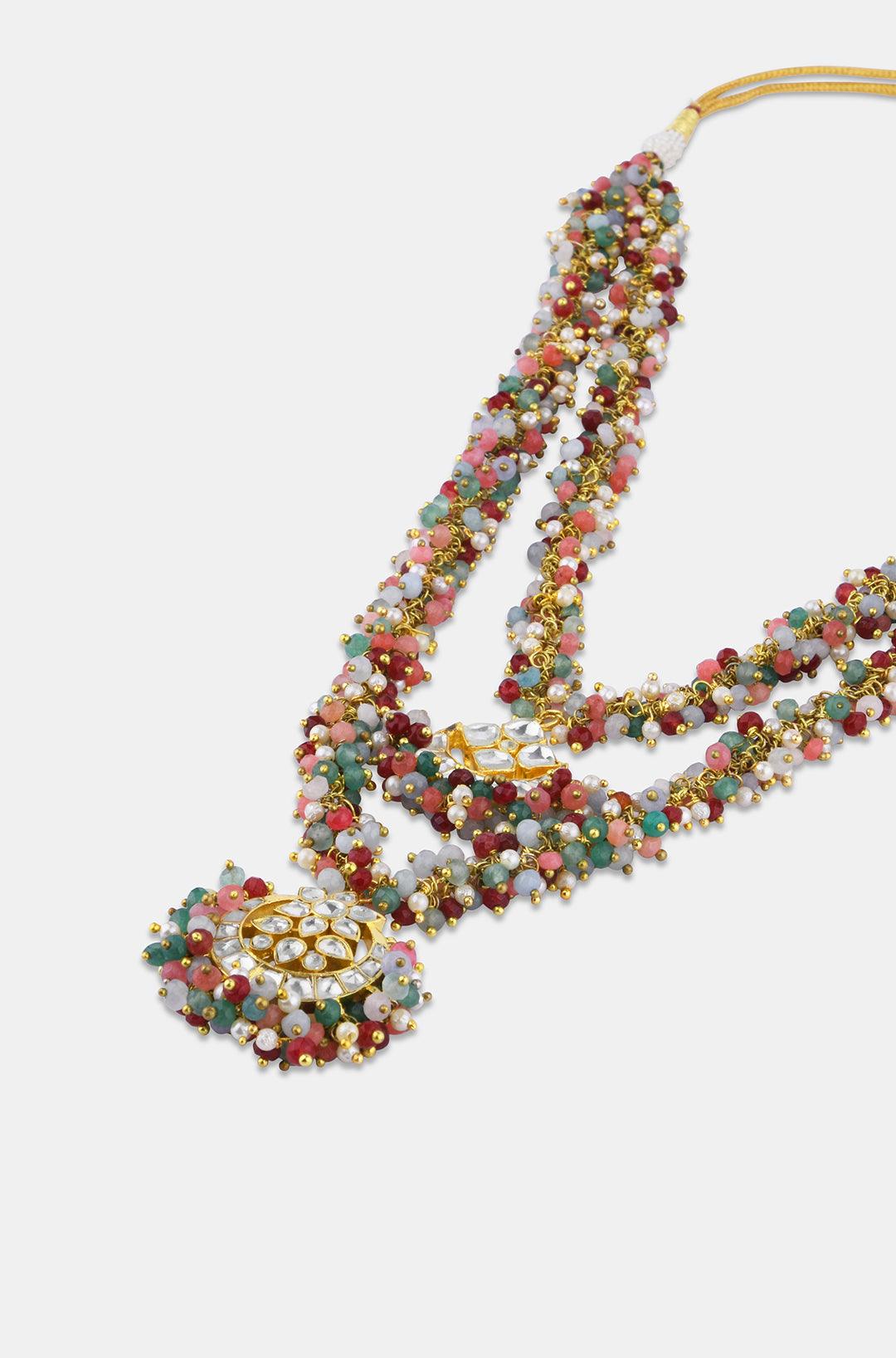 Rainbow Radiance Kundan Necklace - Dyulokha