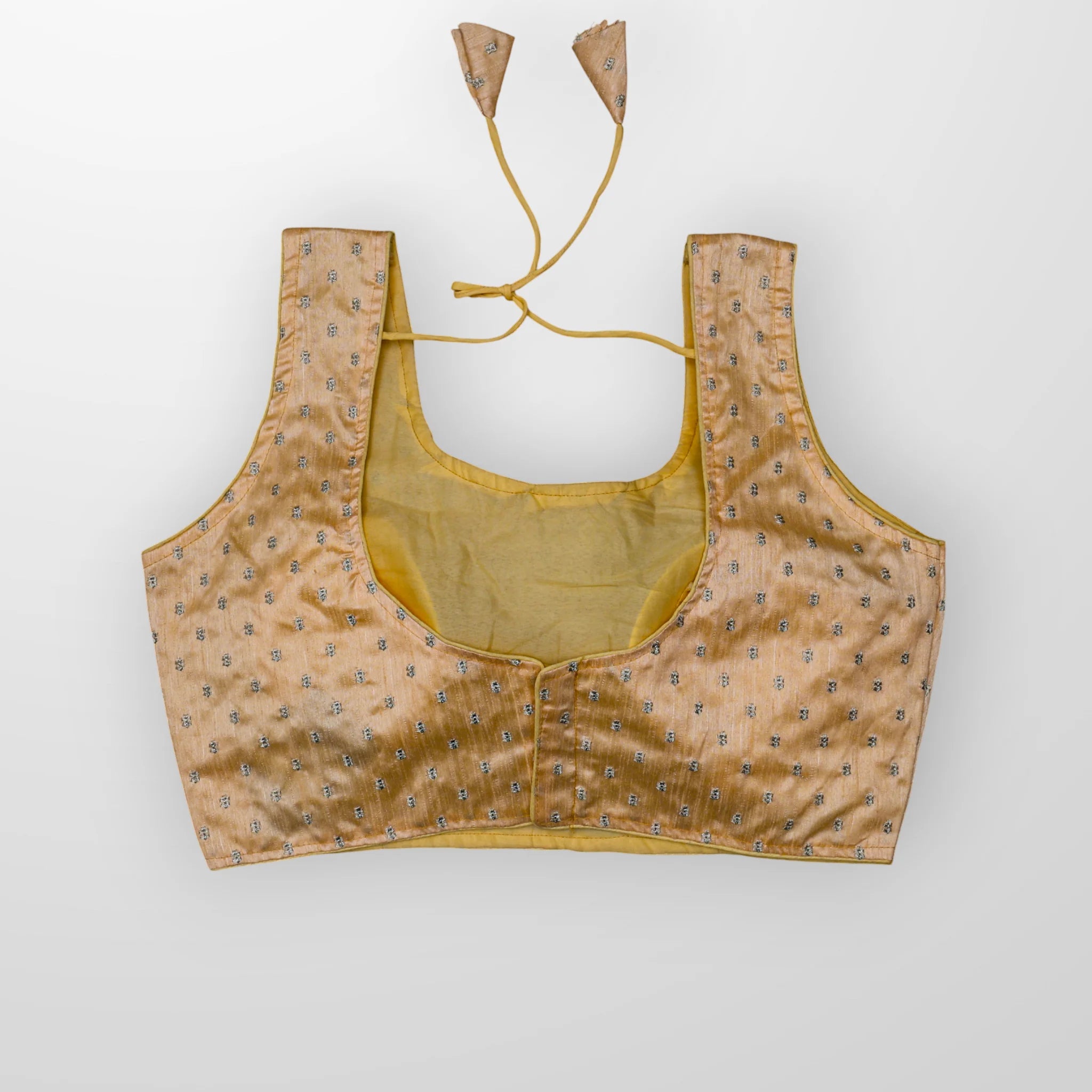 Raw Silk Zari Stone Accented Readymade Blouse