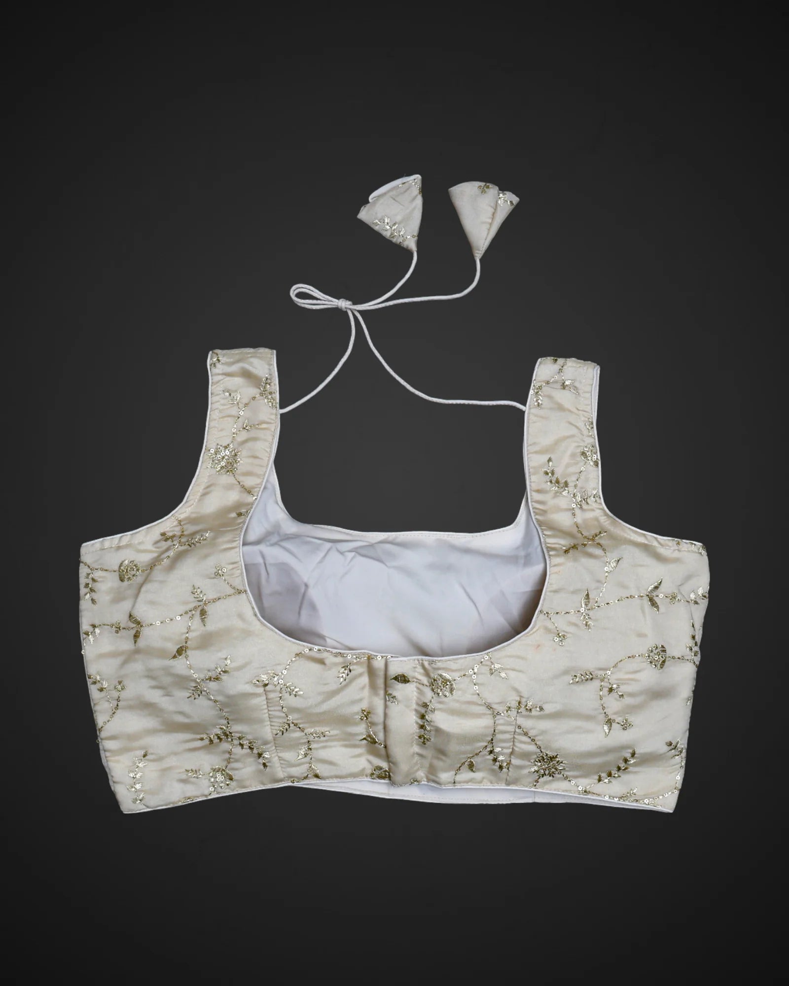U Neck Cotton Embroidered Readymade Blouse