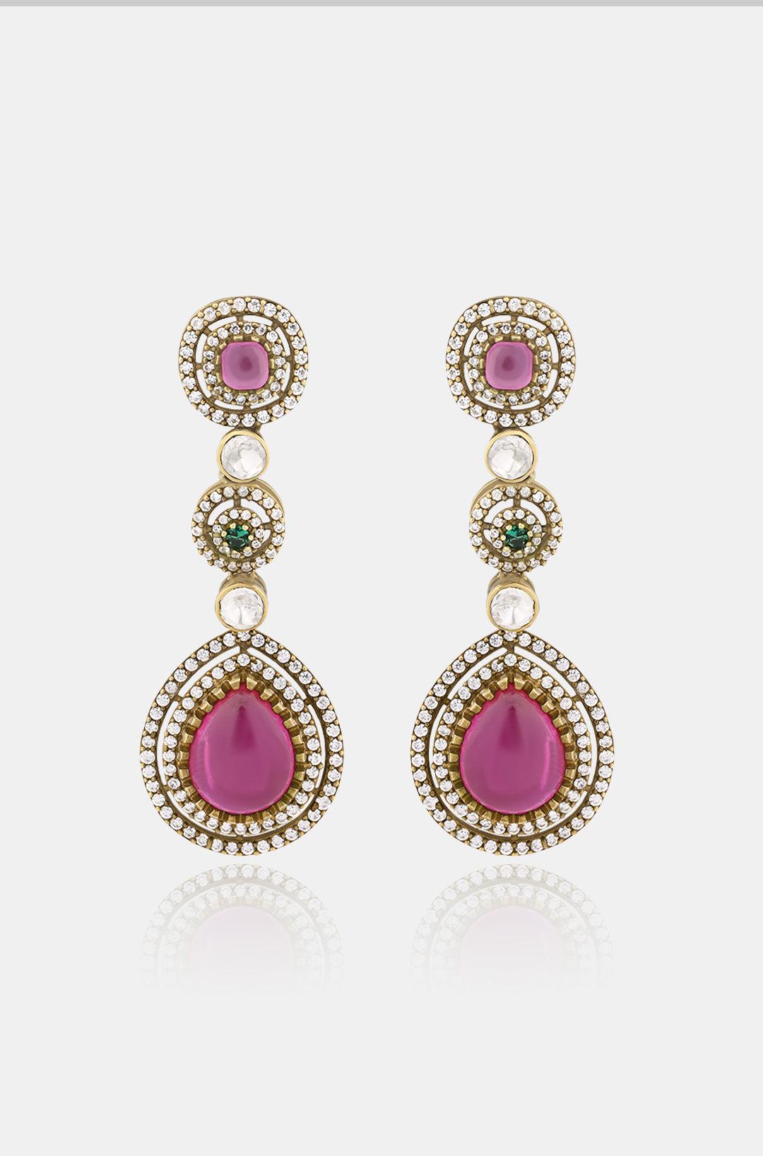 Blushing Royalty Victorian Necklace Set - Dyulokha