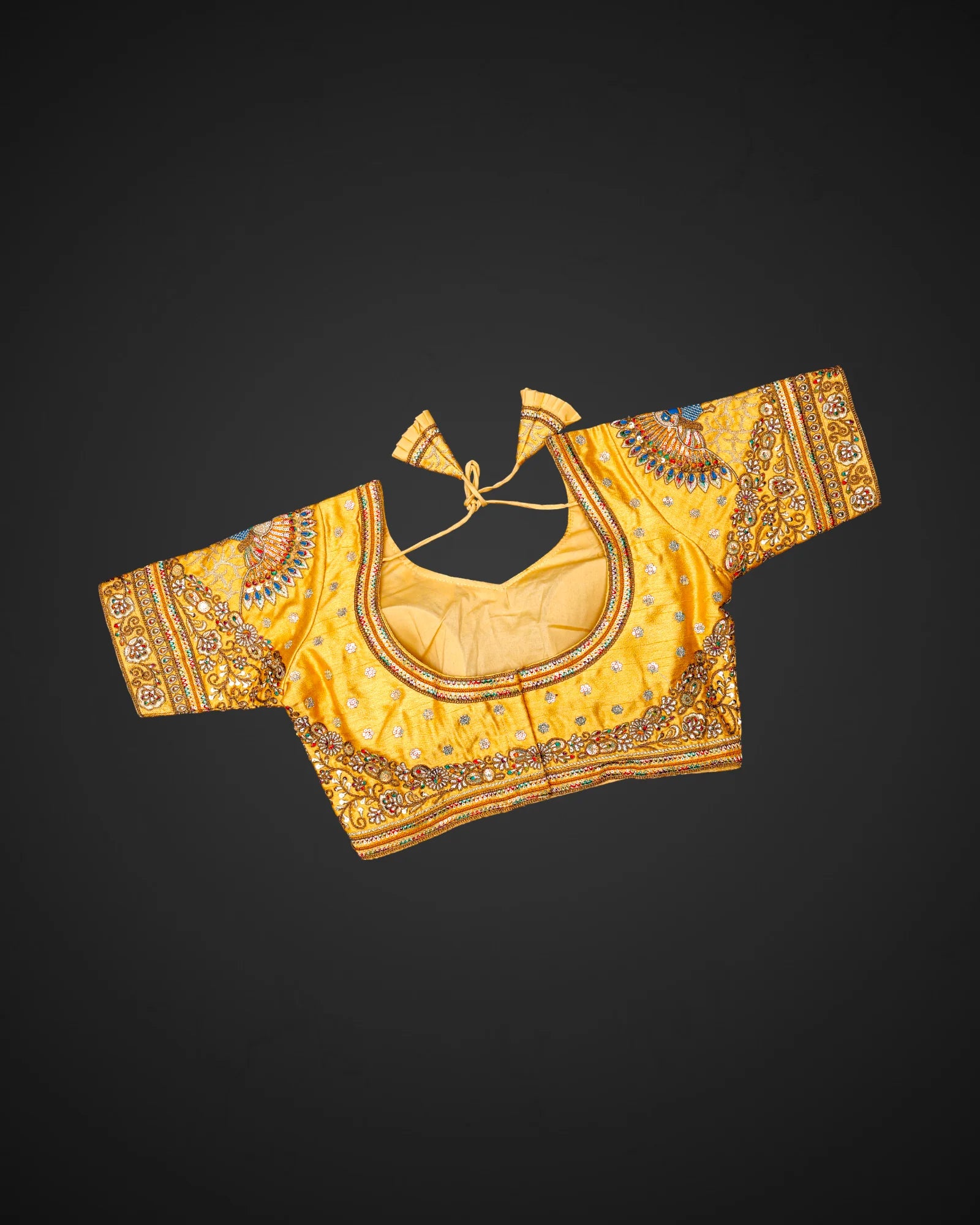 Silk V Neck Readymade Blouse