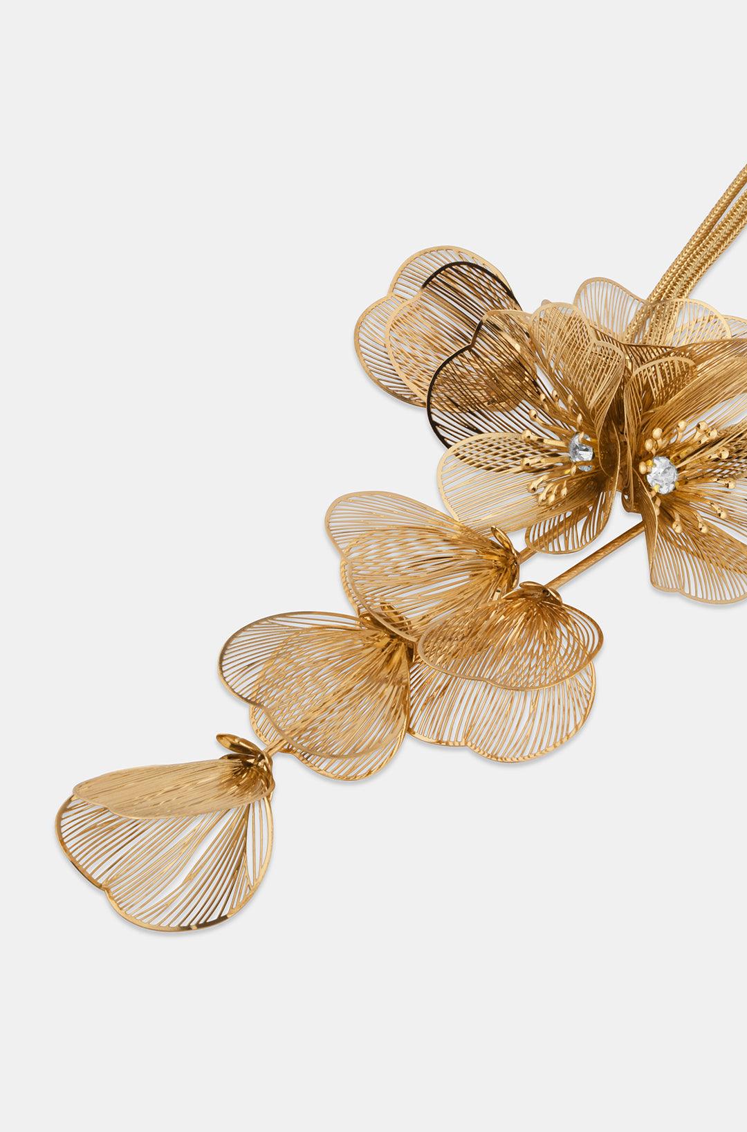 Timeless Beauty Floral Filigree Necklace - Dyulokha