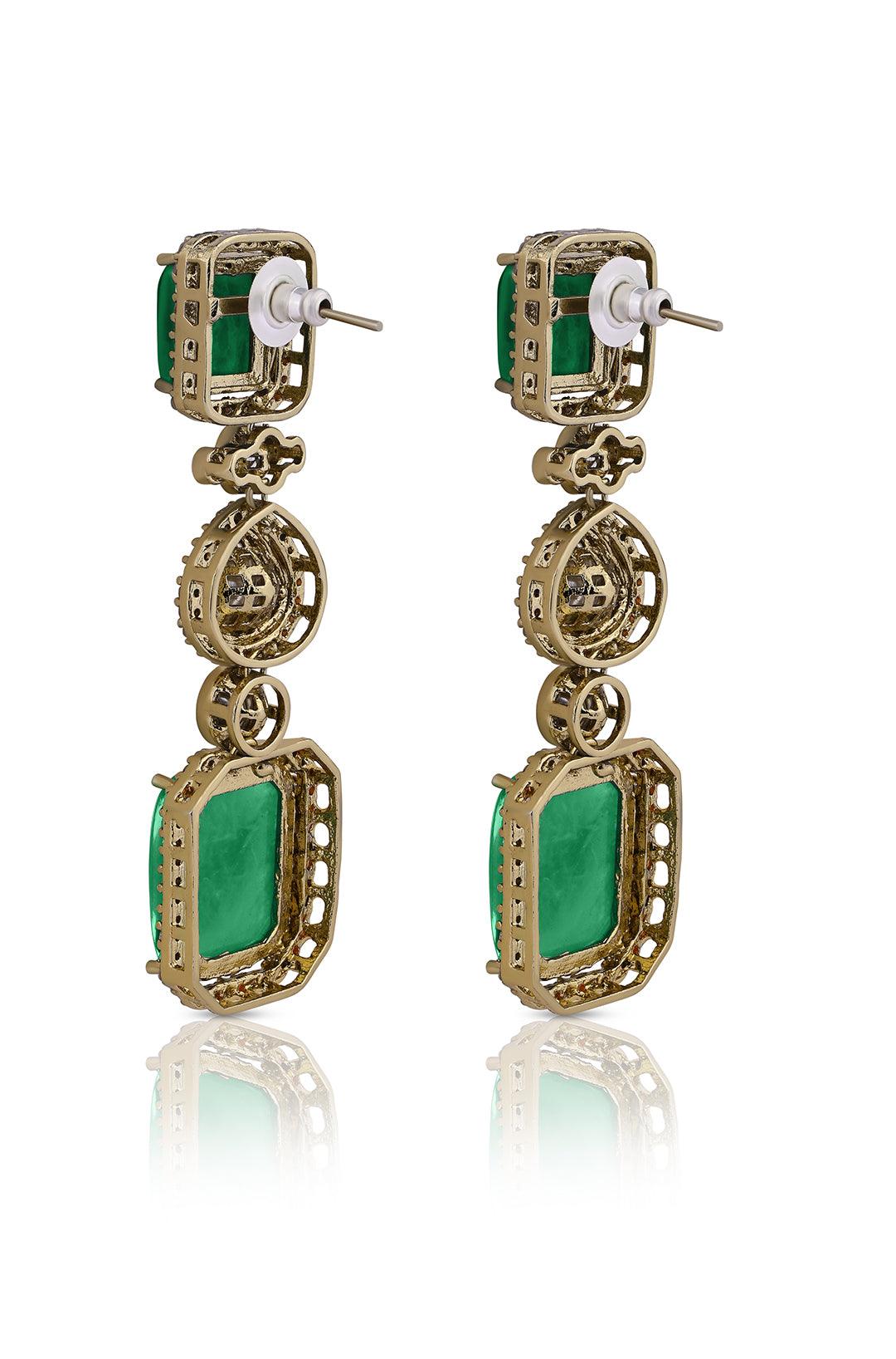 Victorian Mint Elegance Earrings - Dyulokha