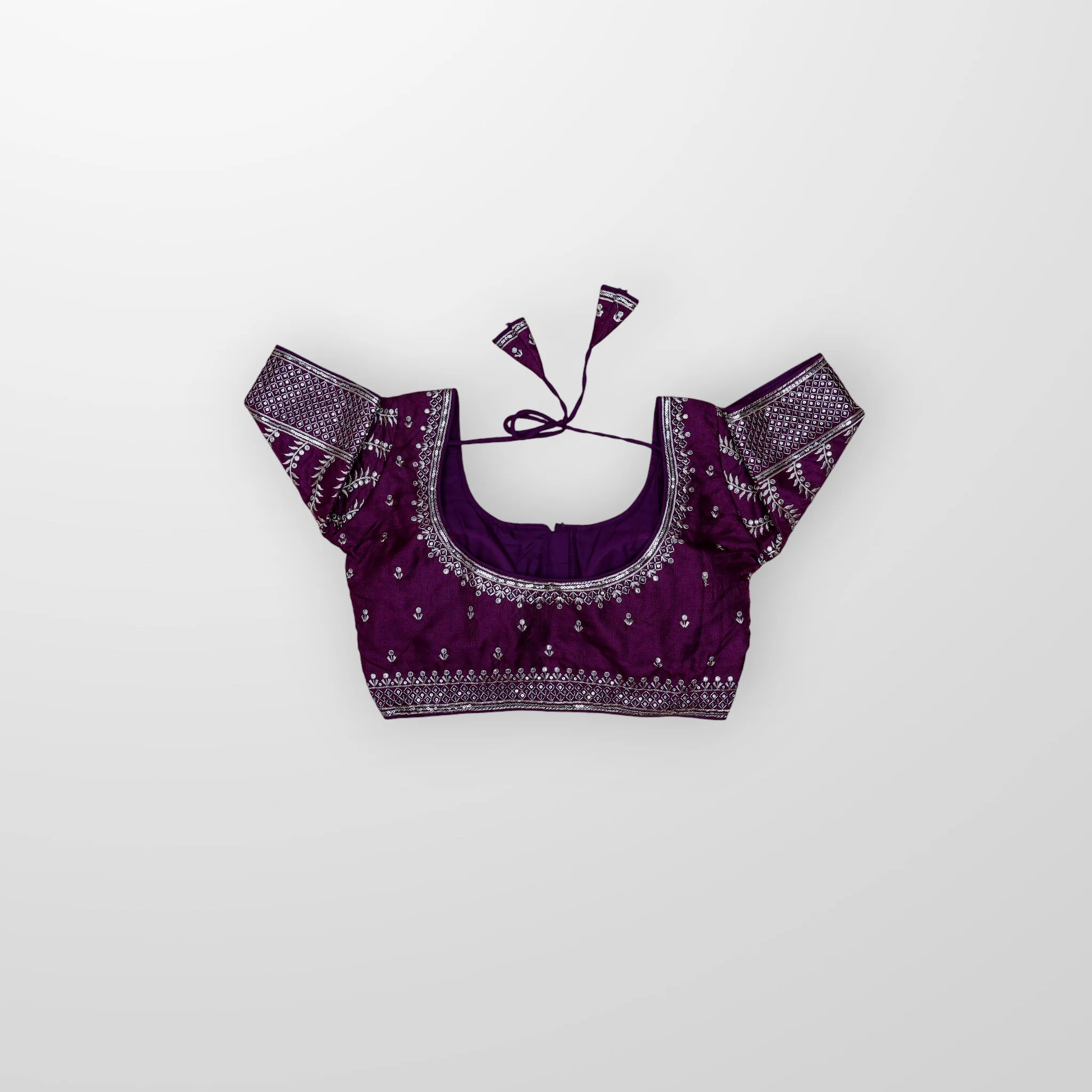 Silk U Neck Readymade Blouse