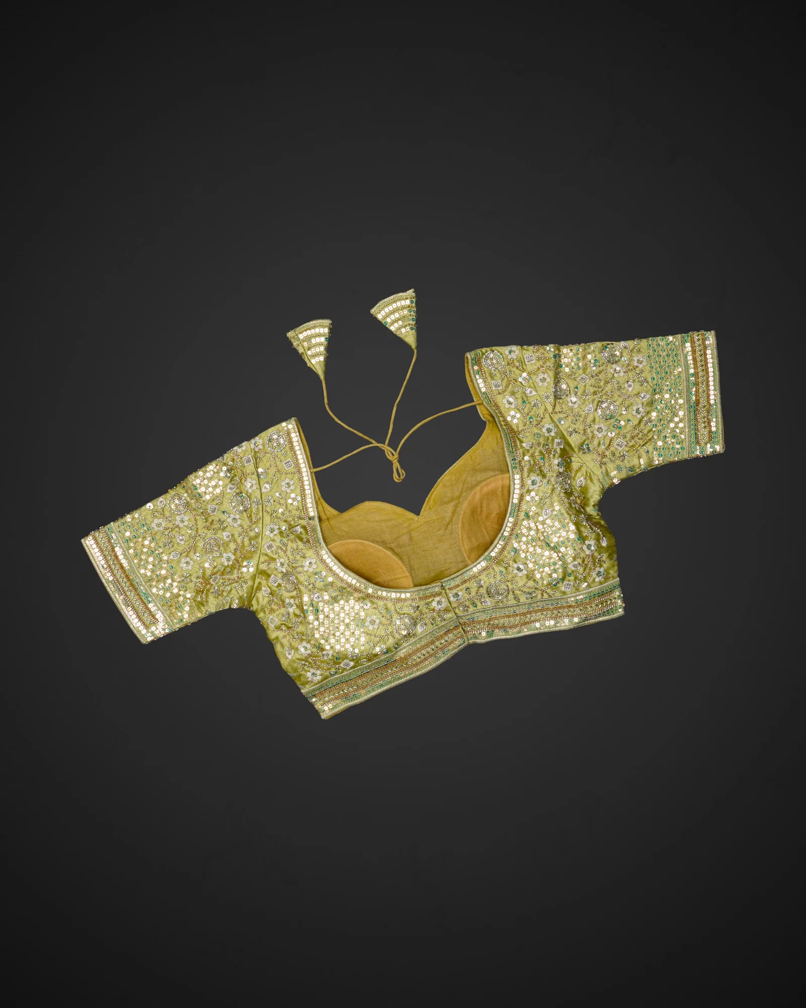 Cosmos Silk Embroidered Readymade Blouse