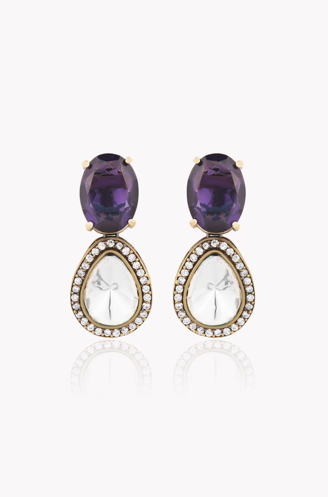 Amethyst Elegance Victorian Necklace Set - Dyulokha