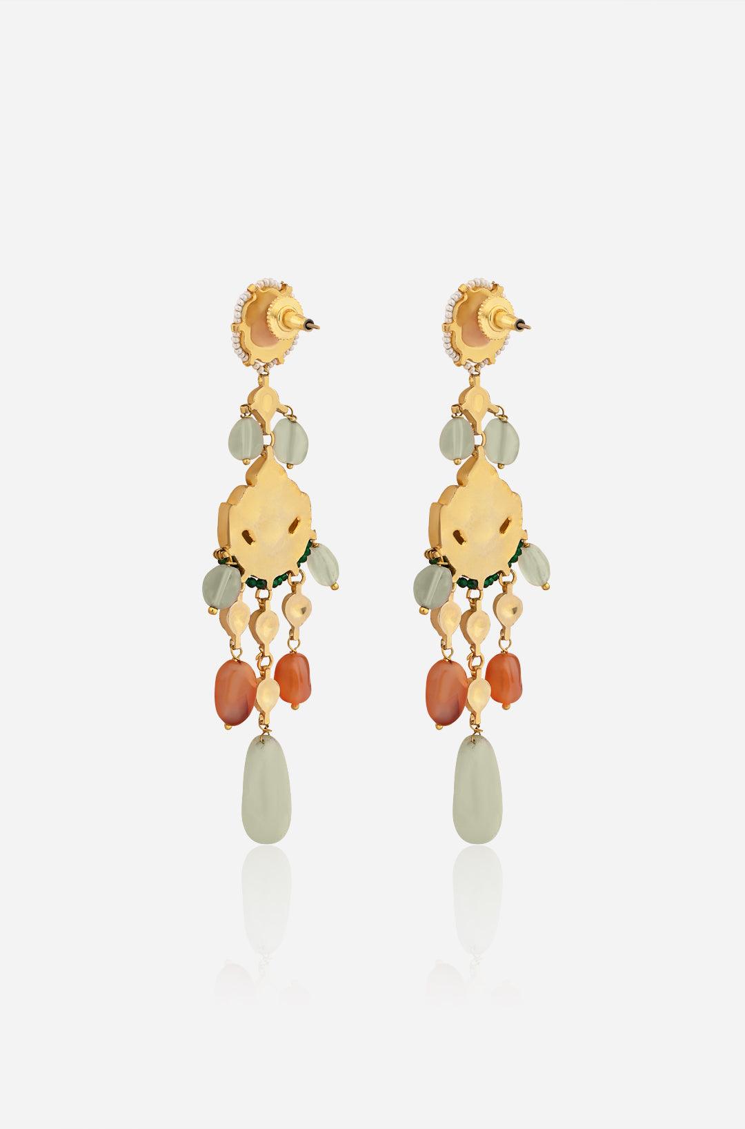 Multicolored Kundan Sparkle Earrings - Dyulokha