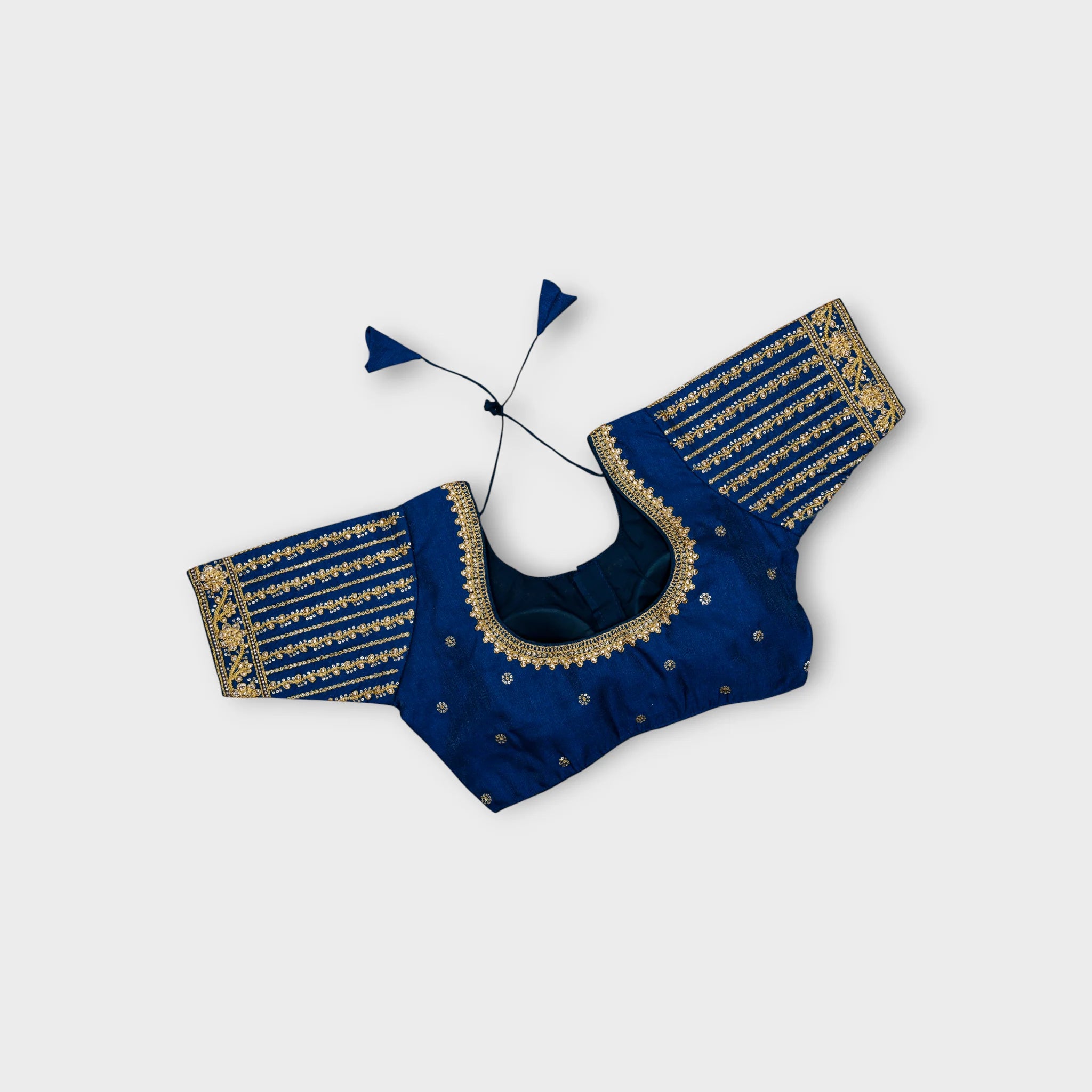U Neck Silk Readymade Blouse