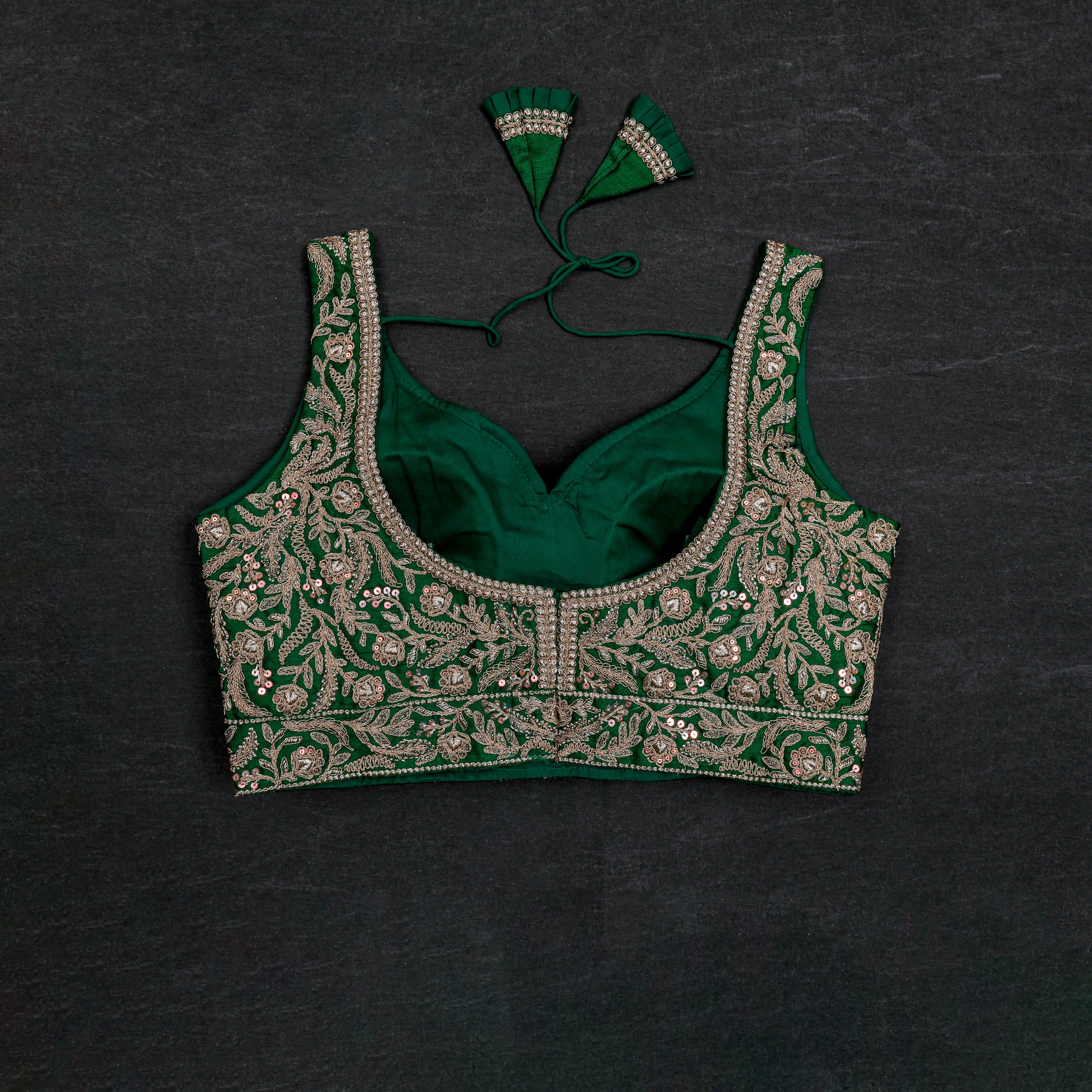 Silk Tailored Blouse With Detailed Design