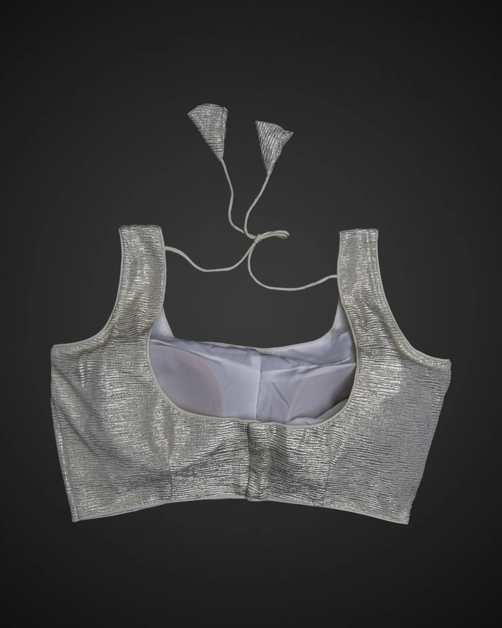 Shimmer Crush Fabric Square Neck Readymade Blouse