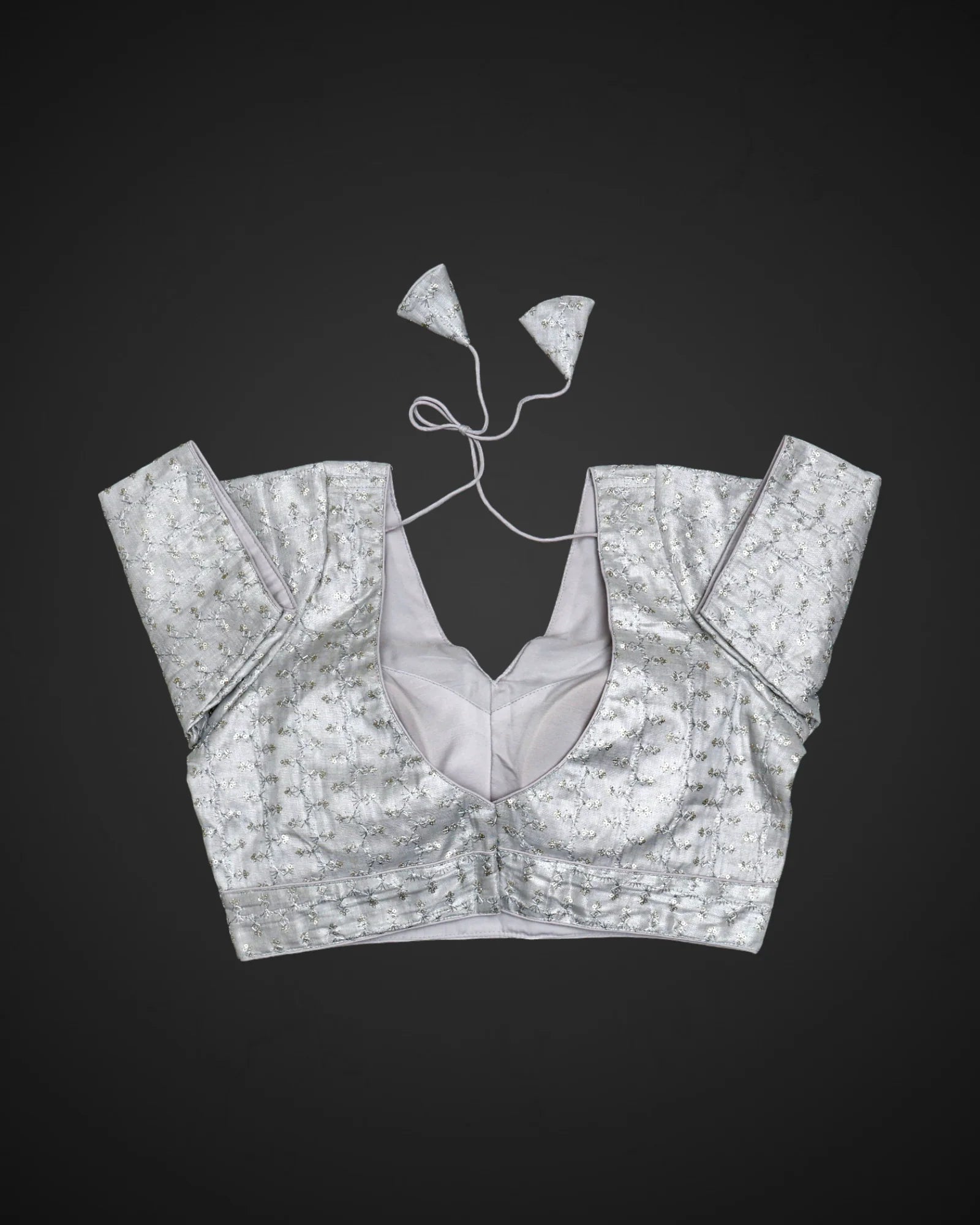 Tissue V Neck Half Sleeve Readymade Blouse
