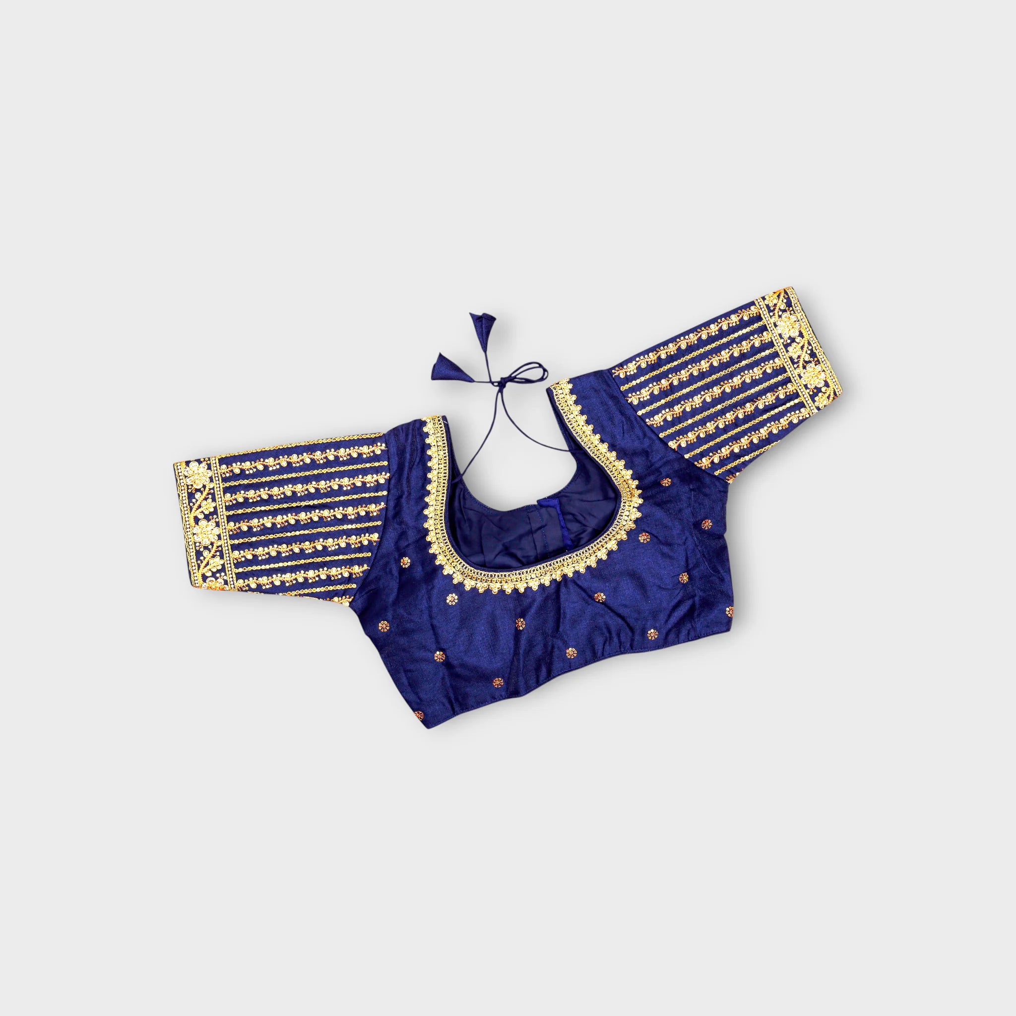 U Neck Silk Readymade Blouse