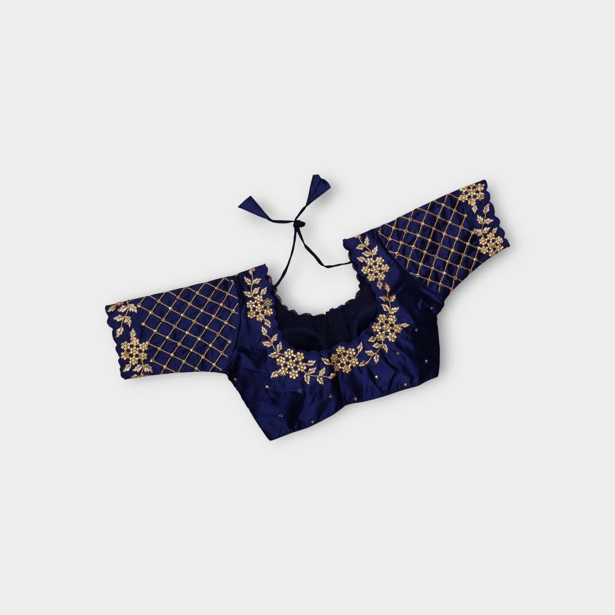 Milan Silk Jewel Neck Readymade Blouse