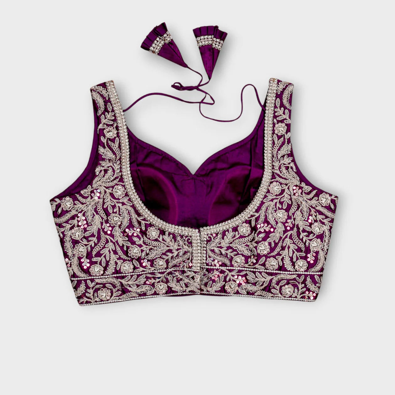 Silk Tailored Blouse With Detailed Design