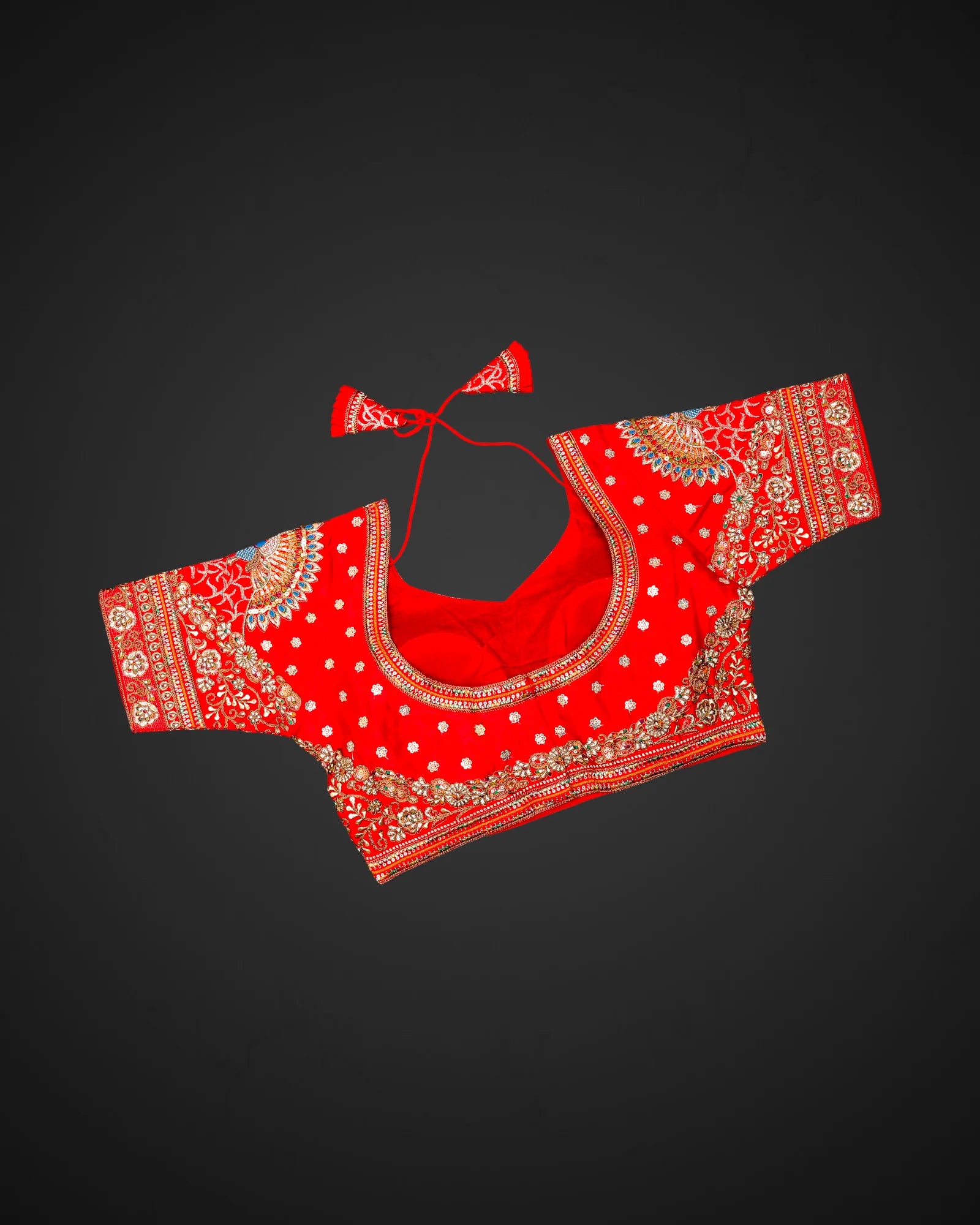 Silk V Neck Readymade Blouse