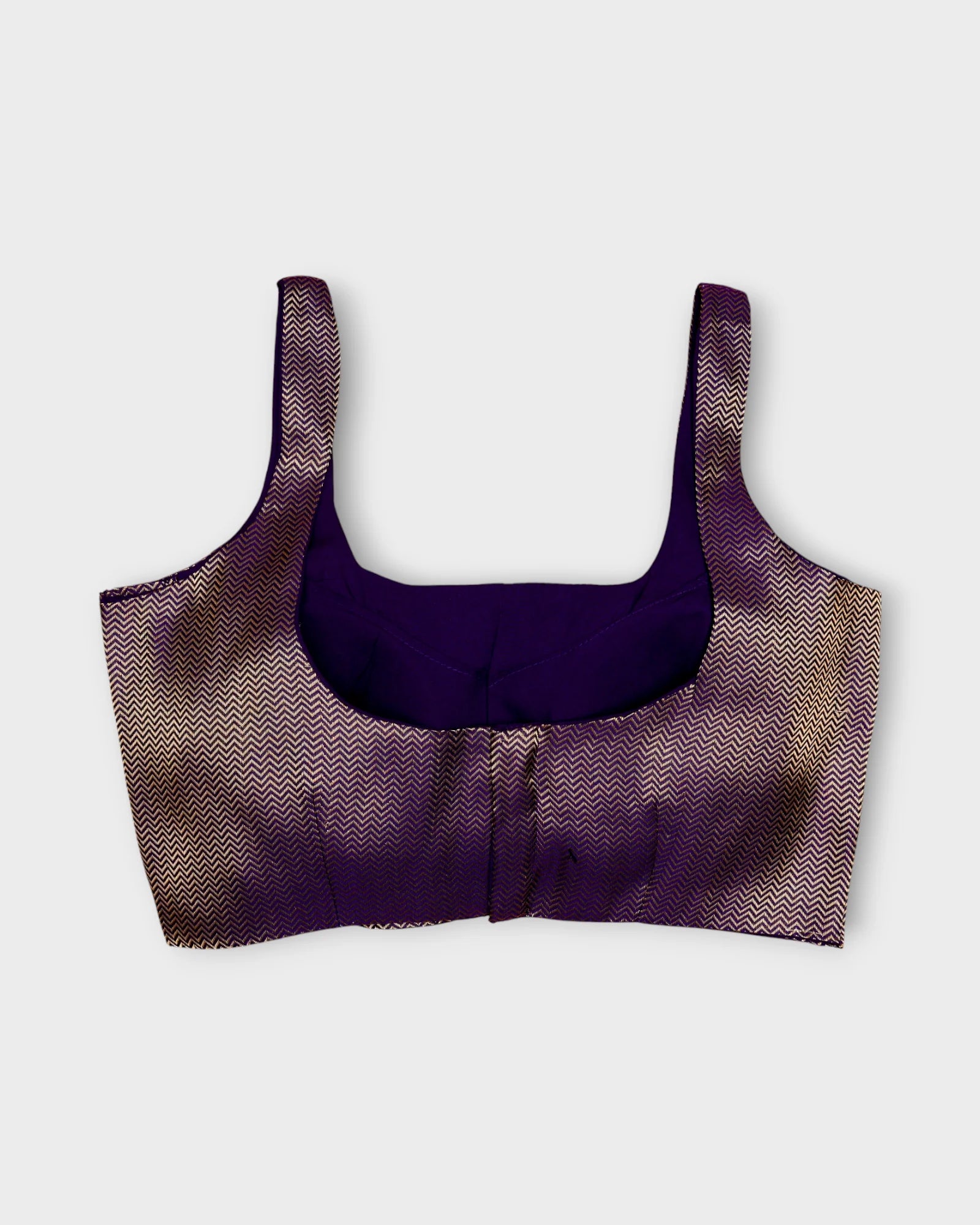 Maroon Brocade Woven Readymade Blouse