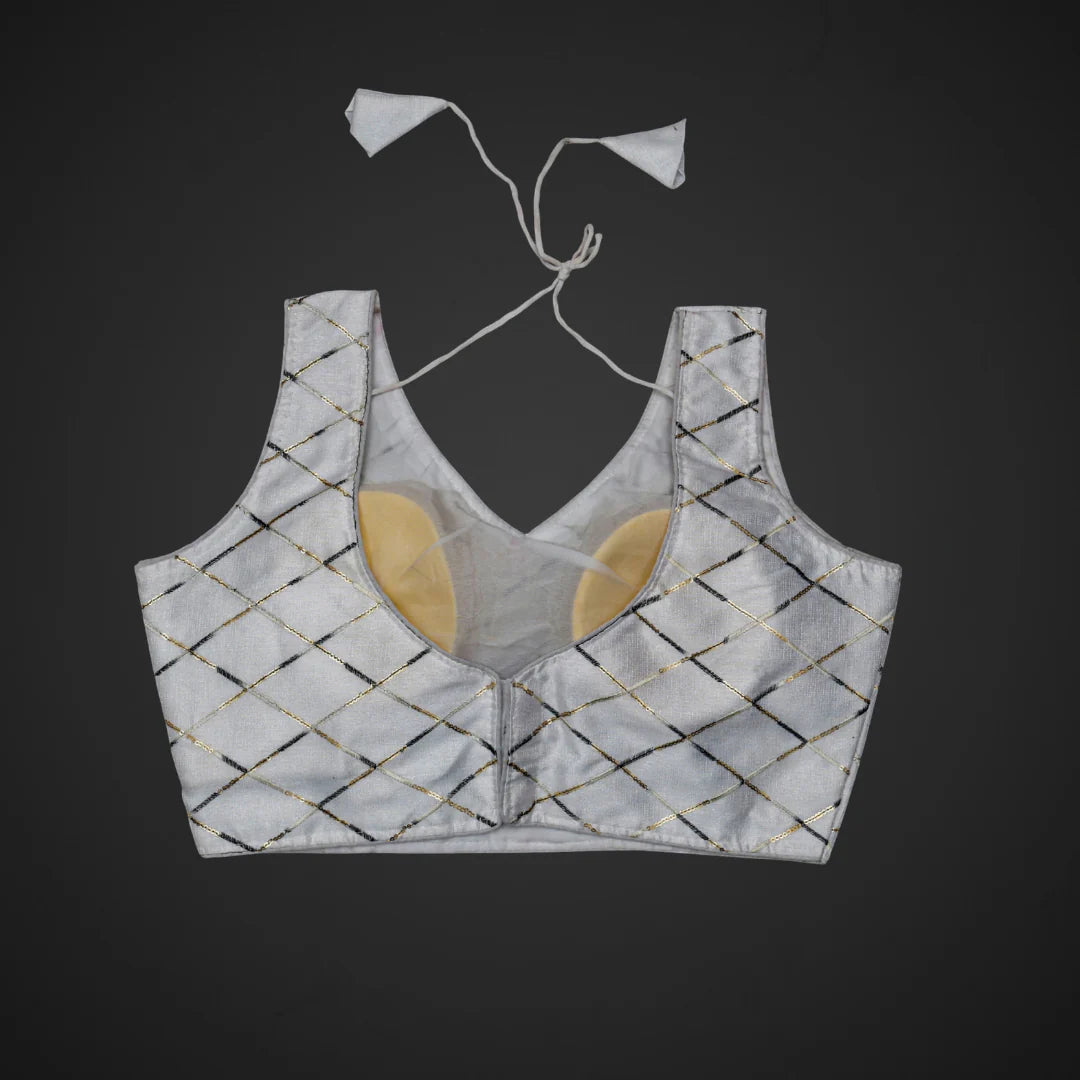 Silk Blouse with Intricate Sequin Work