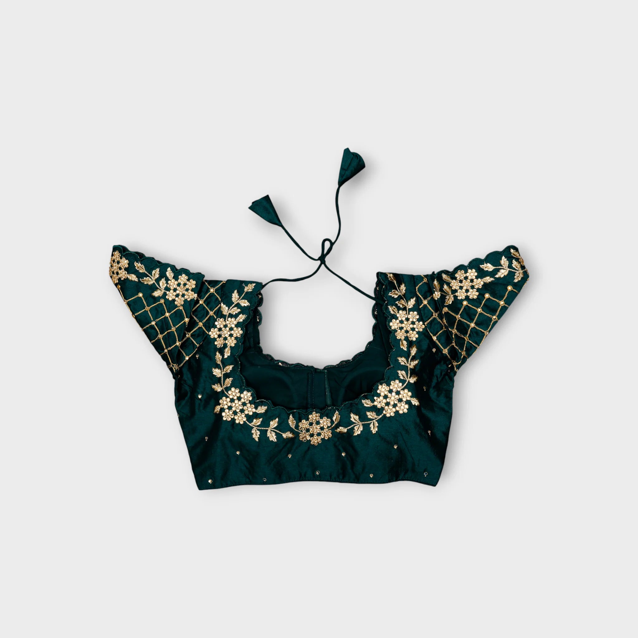 Milan Silk Jewel Neck Readymade Blouse