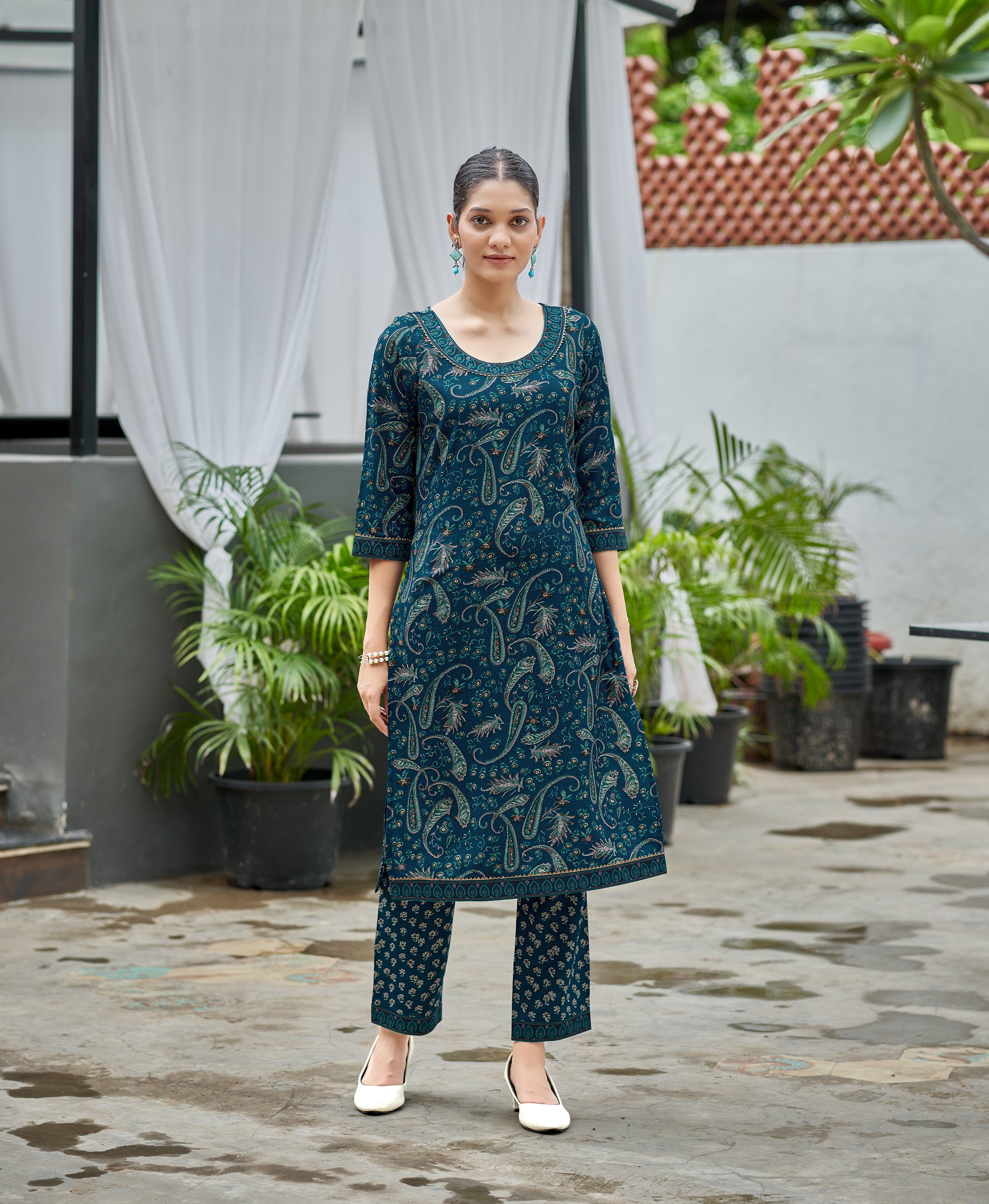 Floral Printed Cotton Kurta
