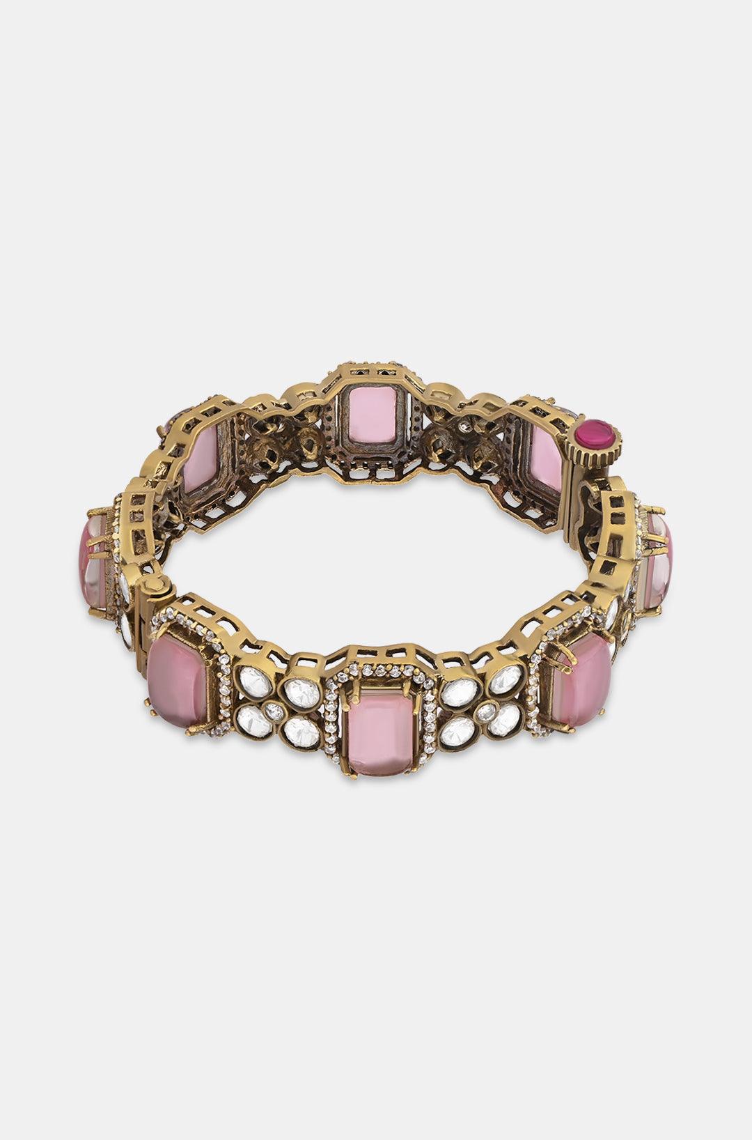 Blushing Pink Polki Bangle - Dyulokha