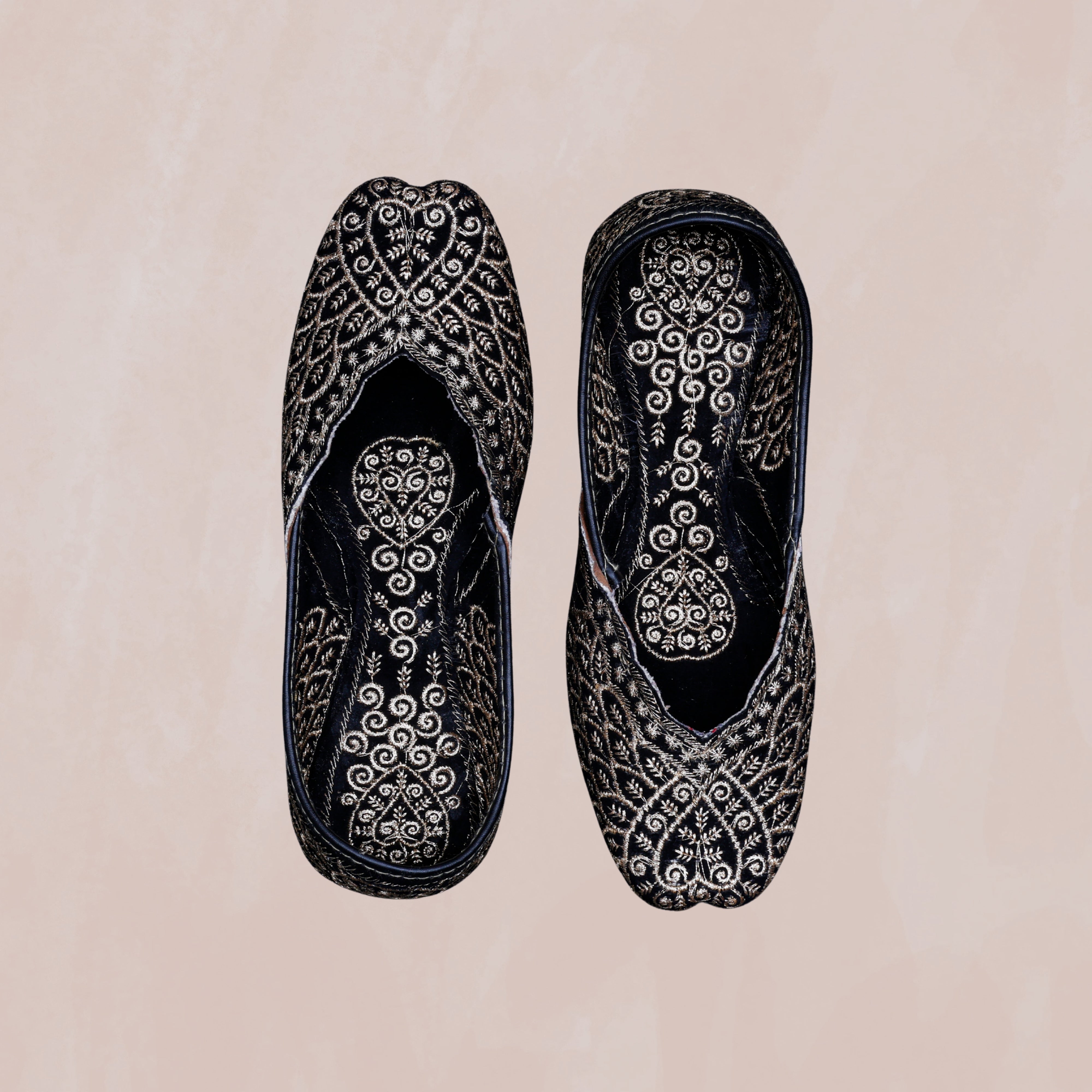 Black Two Tone Heritage Jutti