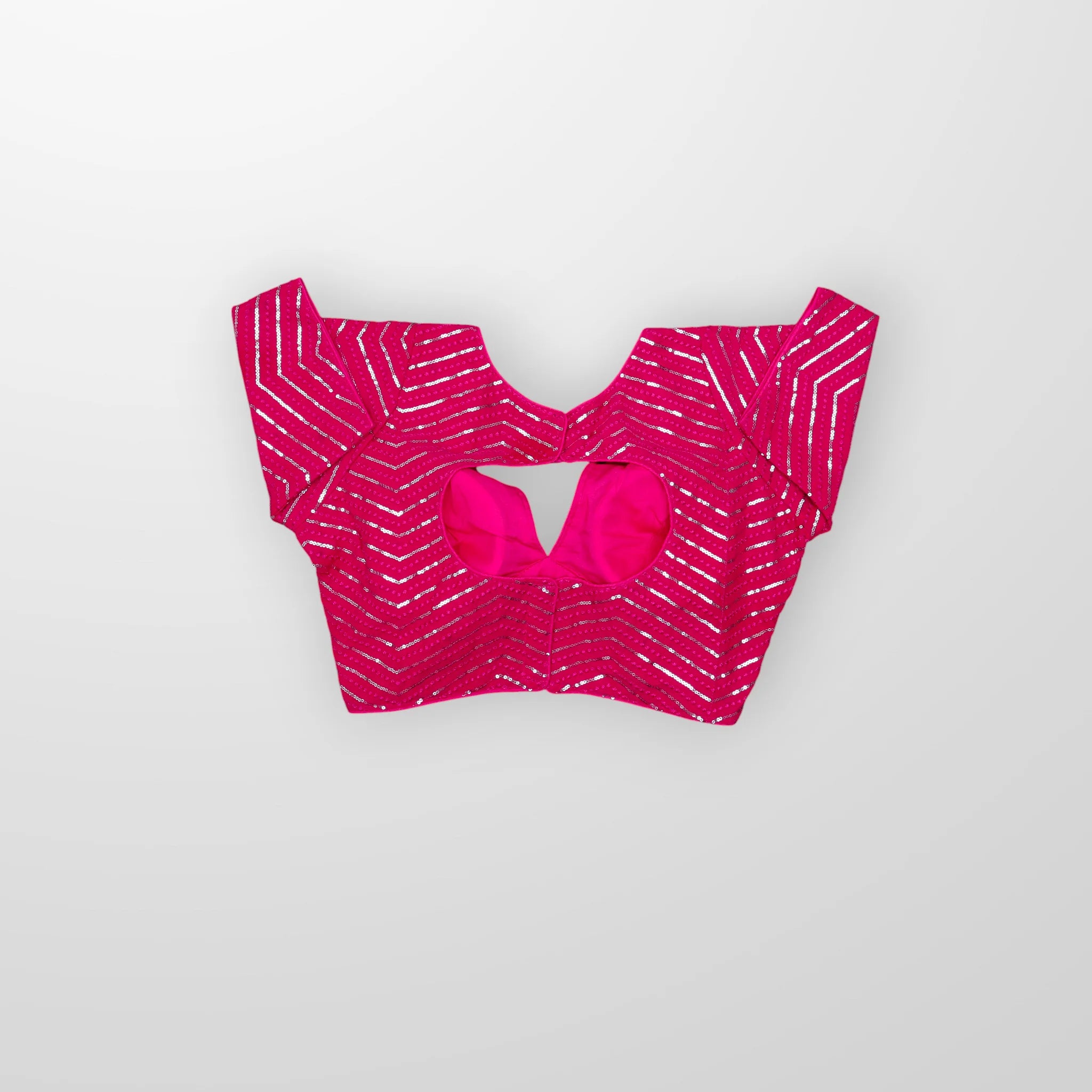 V Neck Cotton Embroidered Readymade Blouse