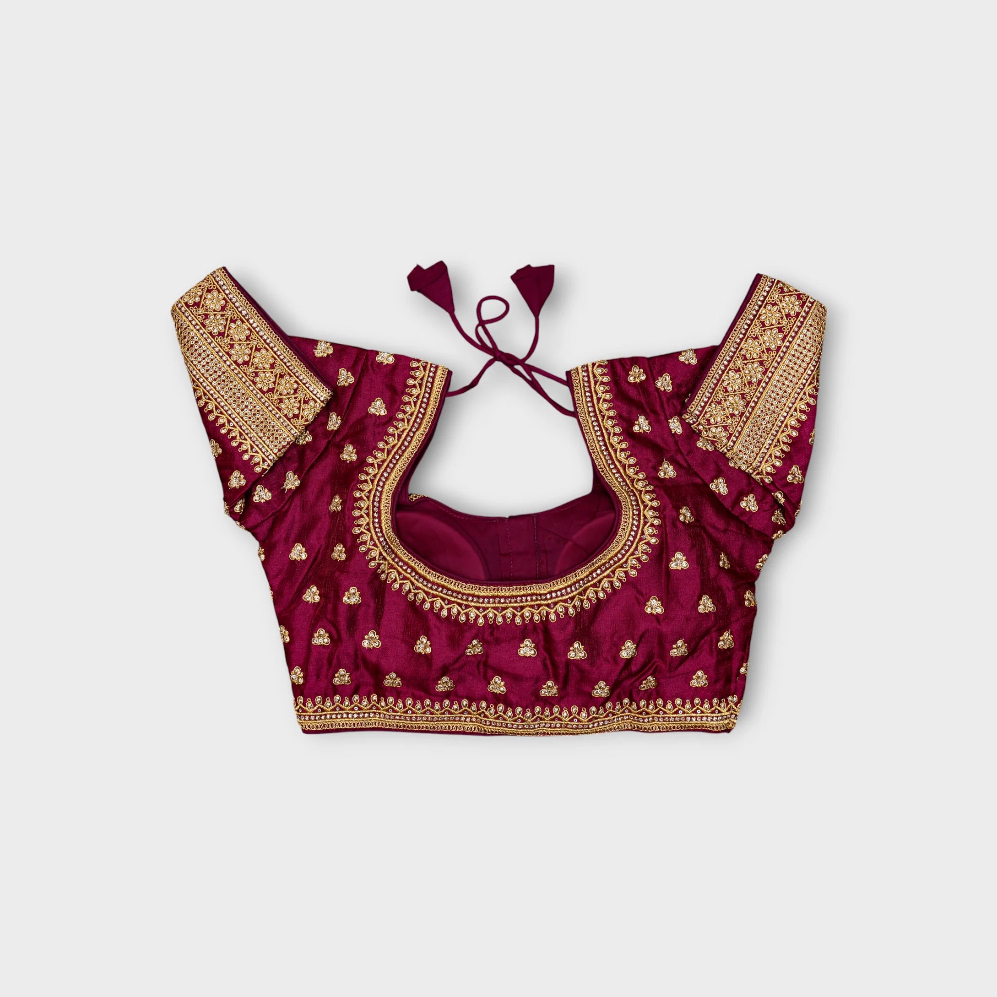 Phantom Silk U Neck Deep Back Readymade Blouse