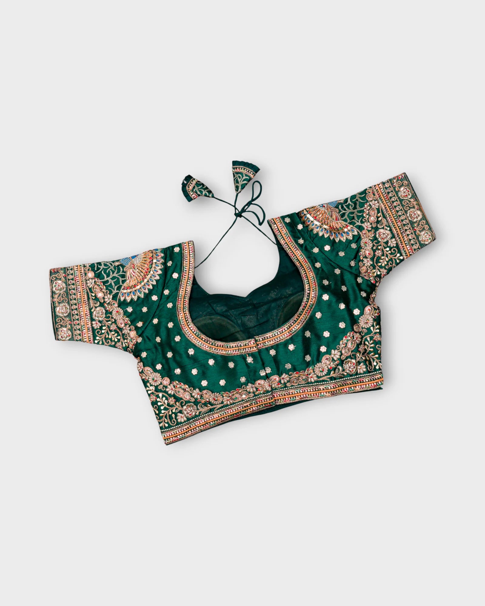 Silk V Neck Readymade Blouse