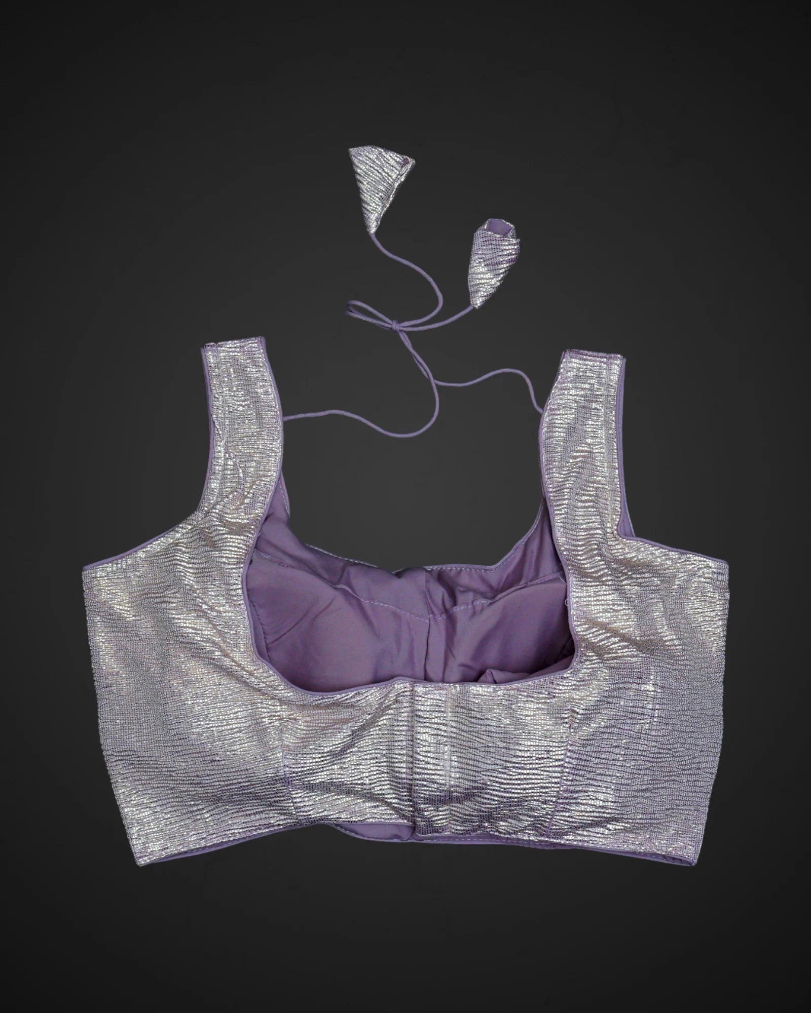 Shimmer Crush Fabric Square Neck Readymade Blouse