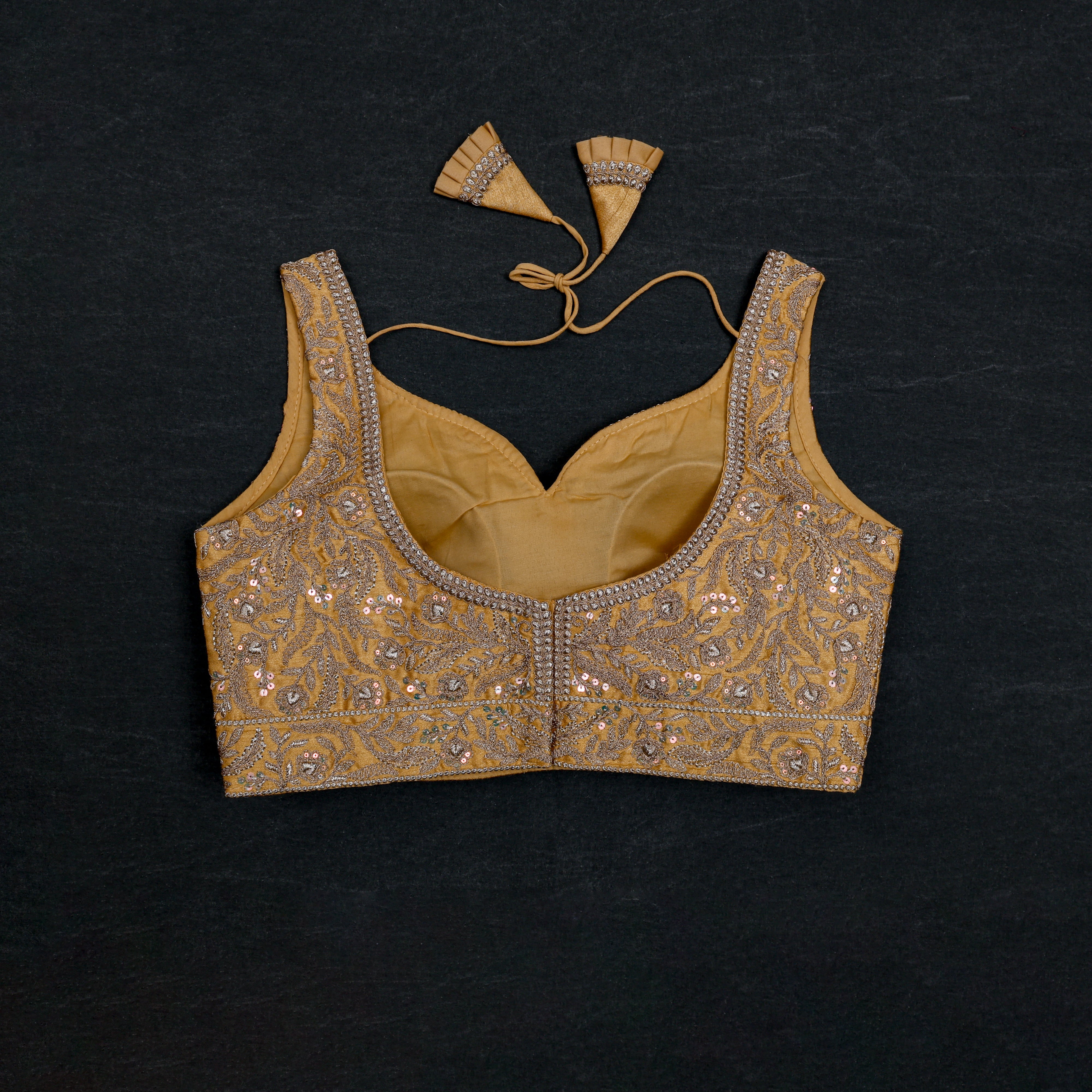 Silk Tailored Blouse With Detailed Design