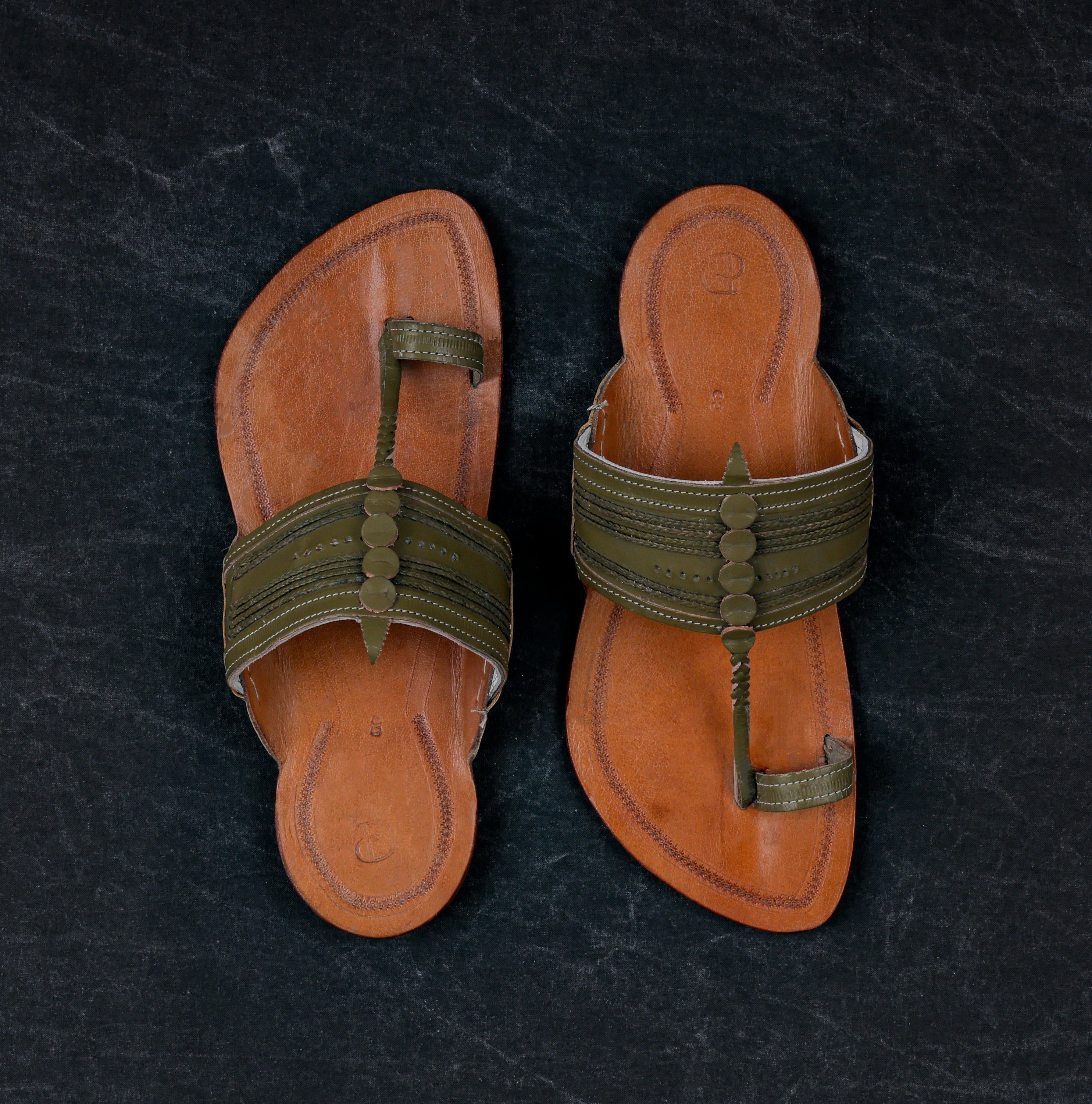 Light Brown Artisan Leather Kolhapuri Sandals